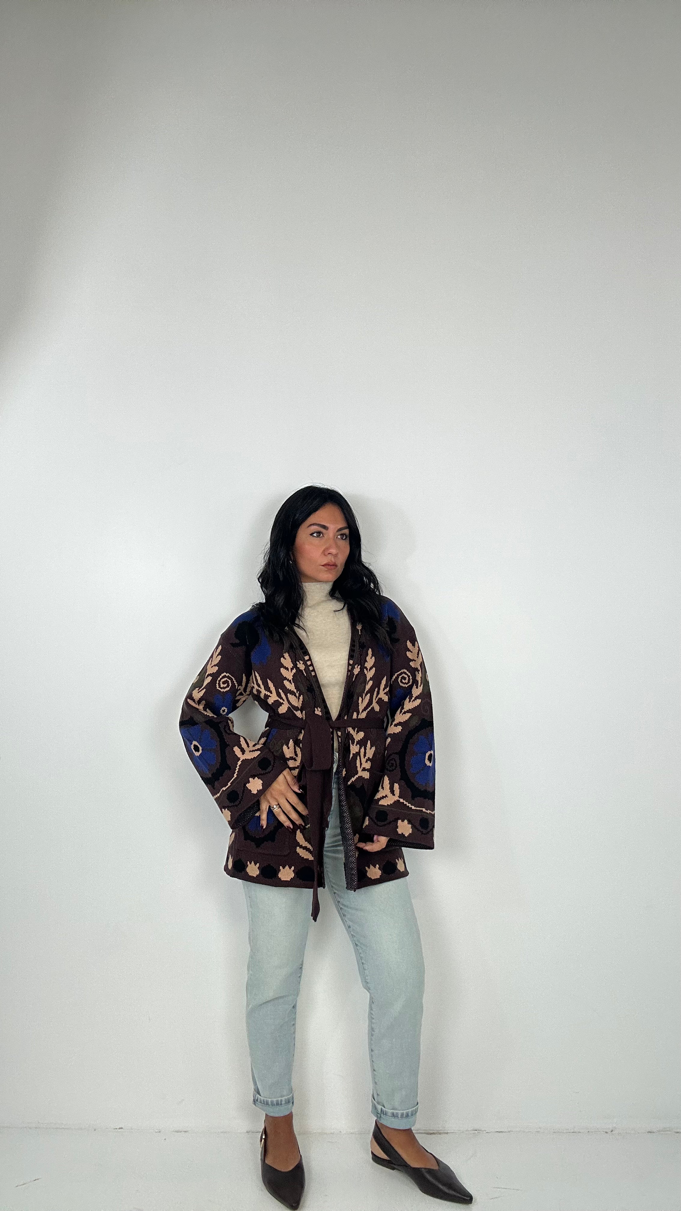 Cardigan INDIA - MARRONE