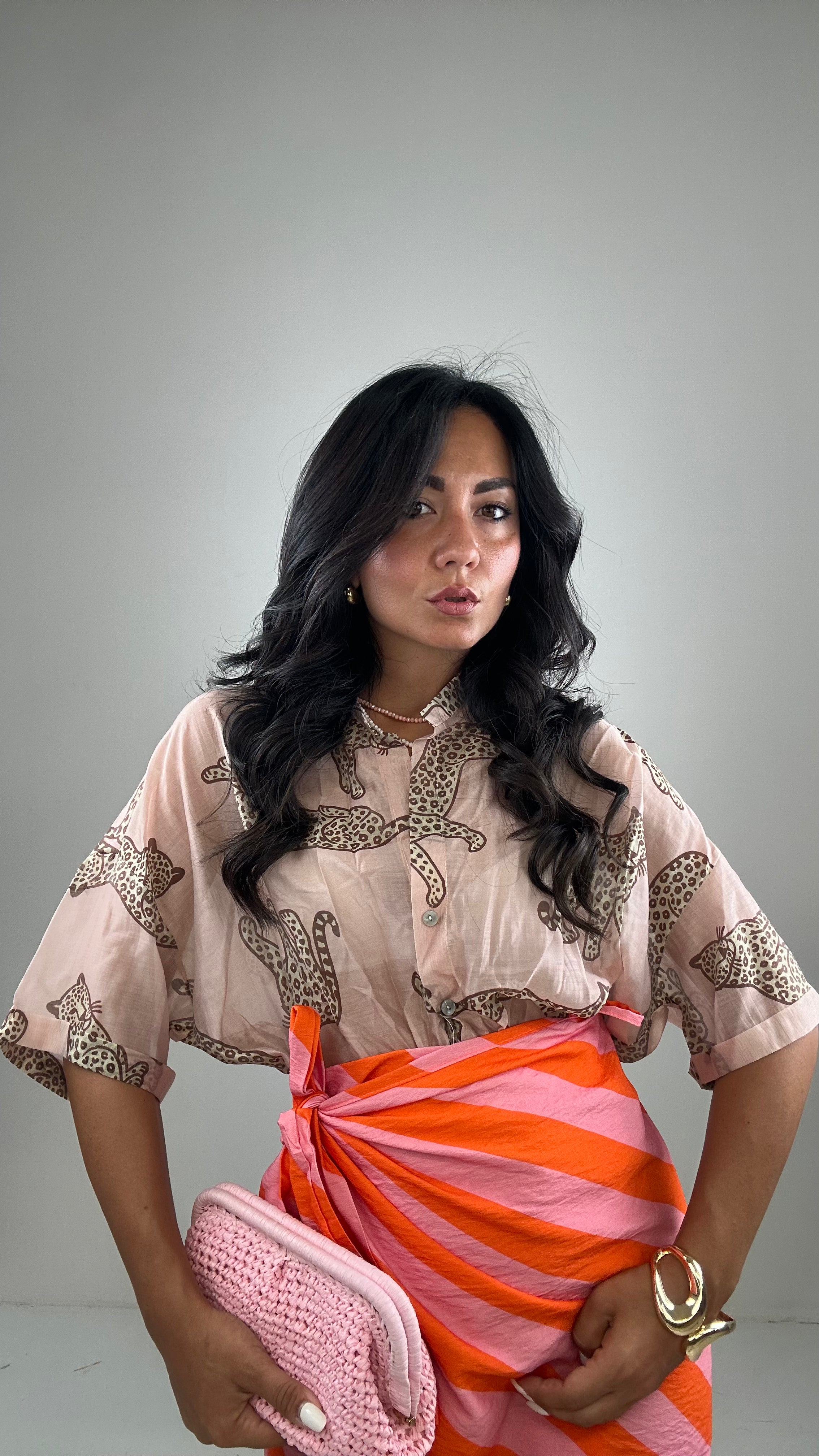 Camicia TIGRE - ROSA