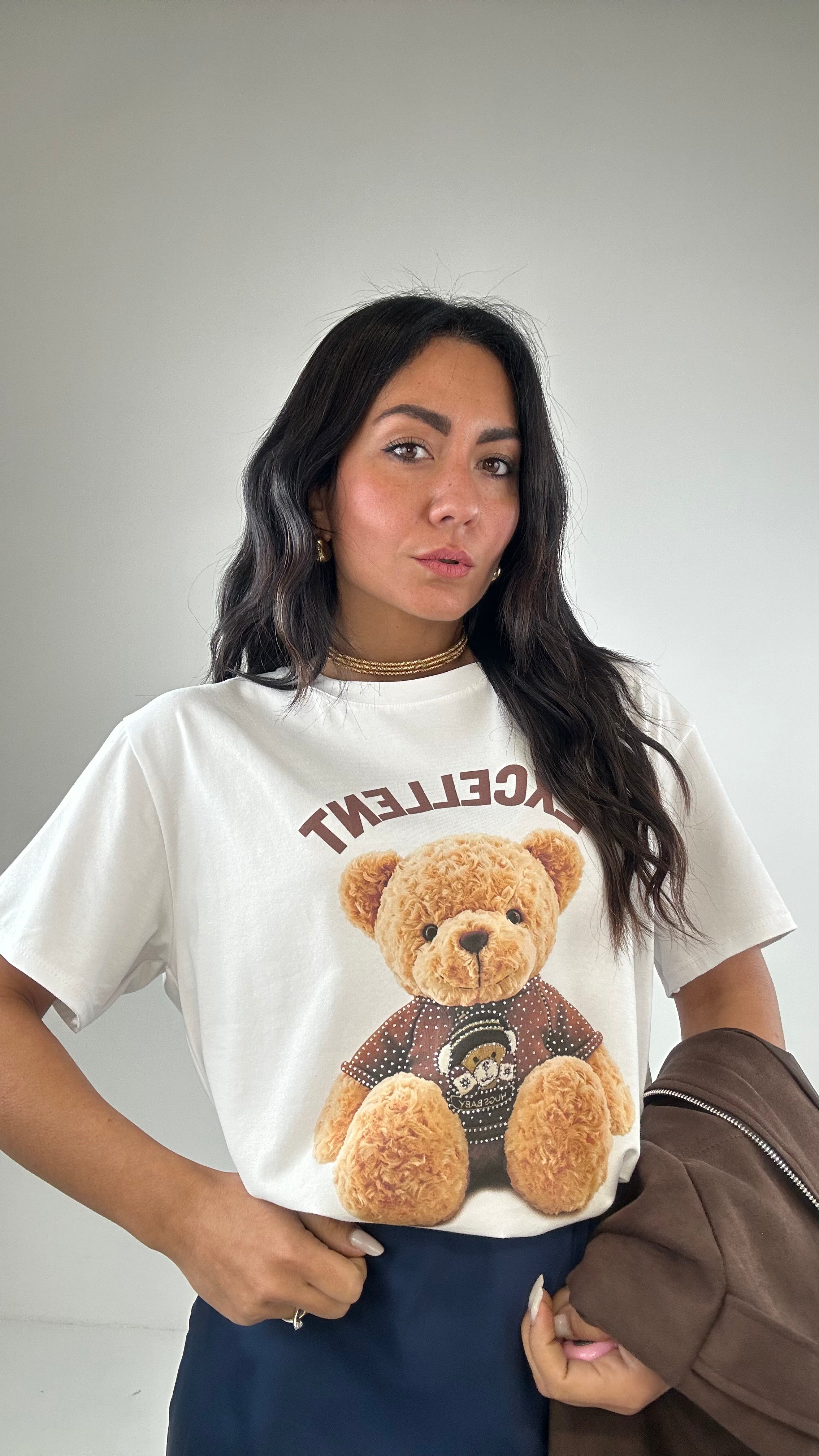 T-shirt TEDDY EXCELLENT - BIANCO