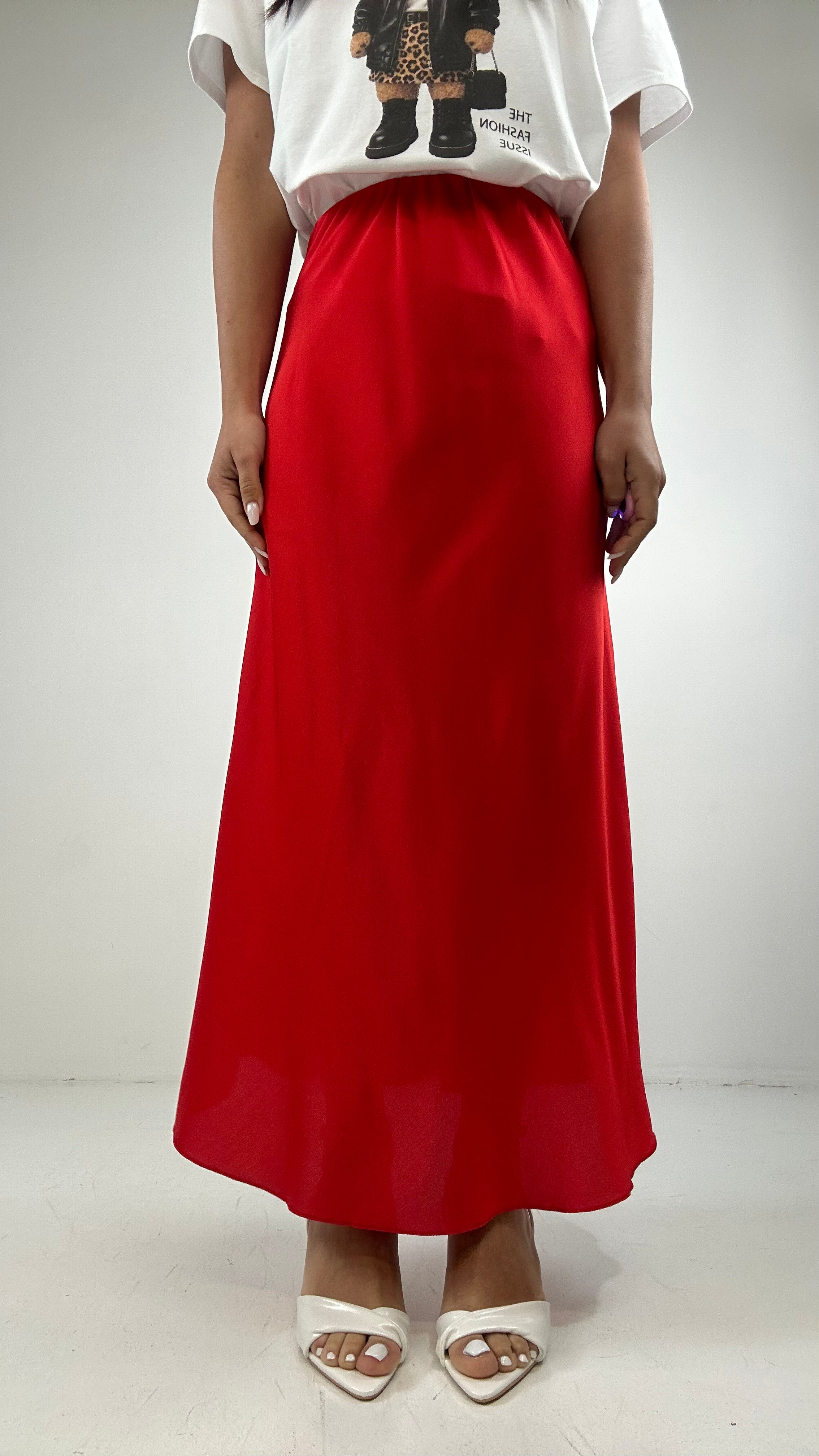 Gonna SATIN - ROSSO