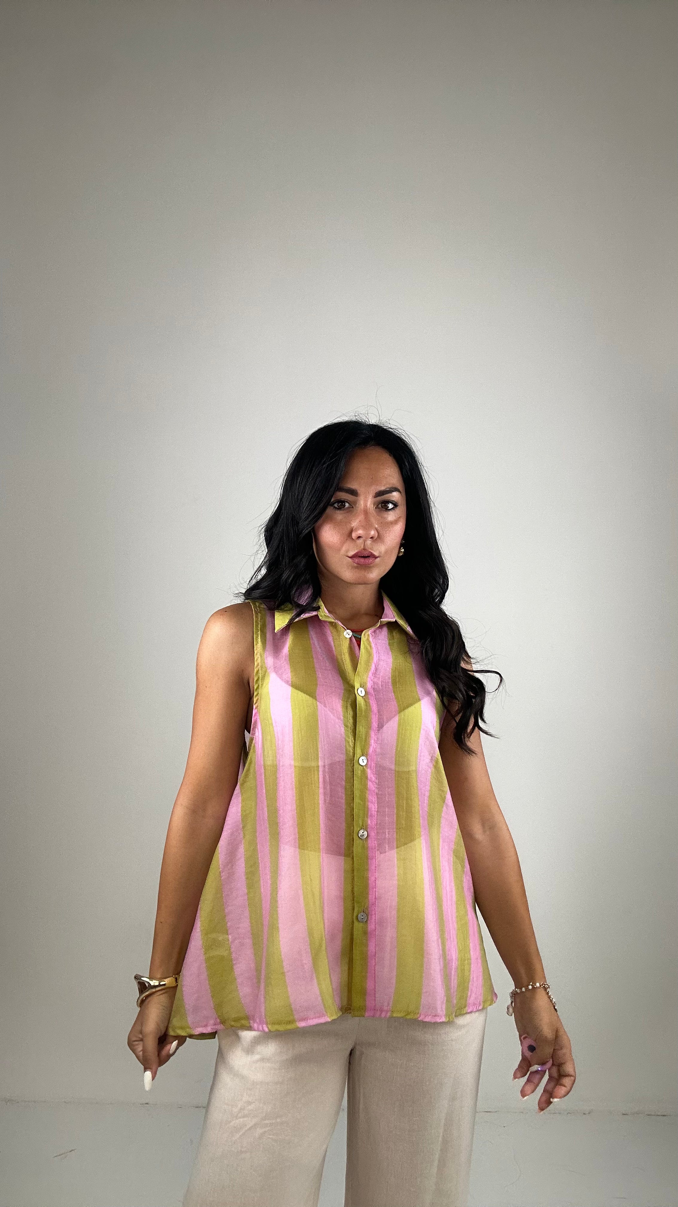 Camicia VELATA FANTASY - VERDE