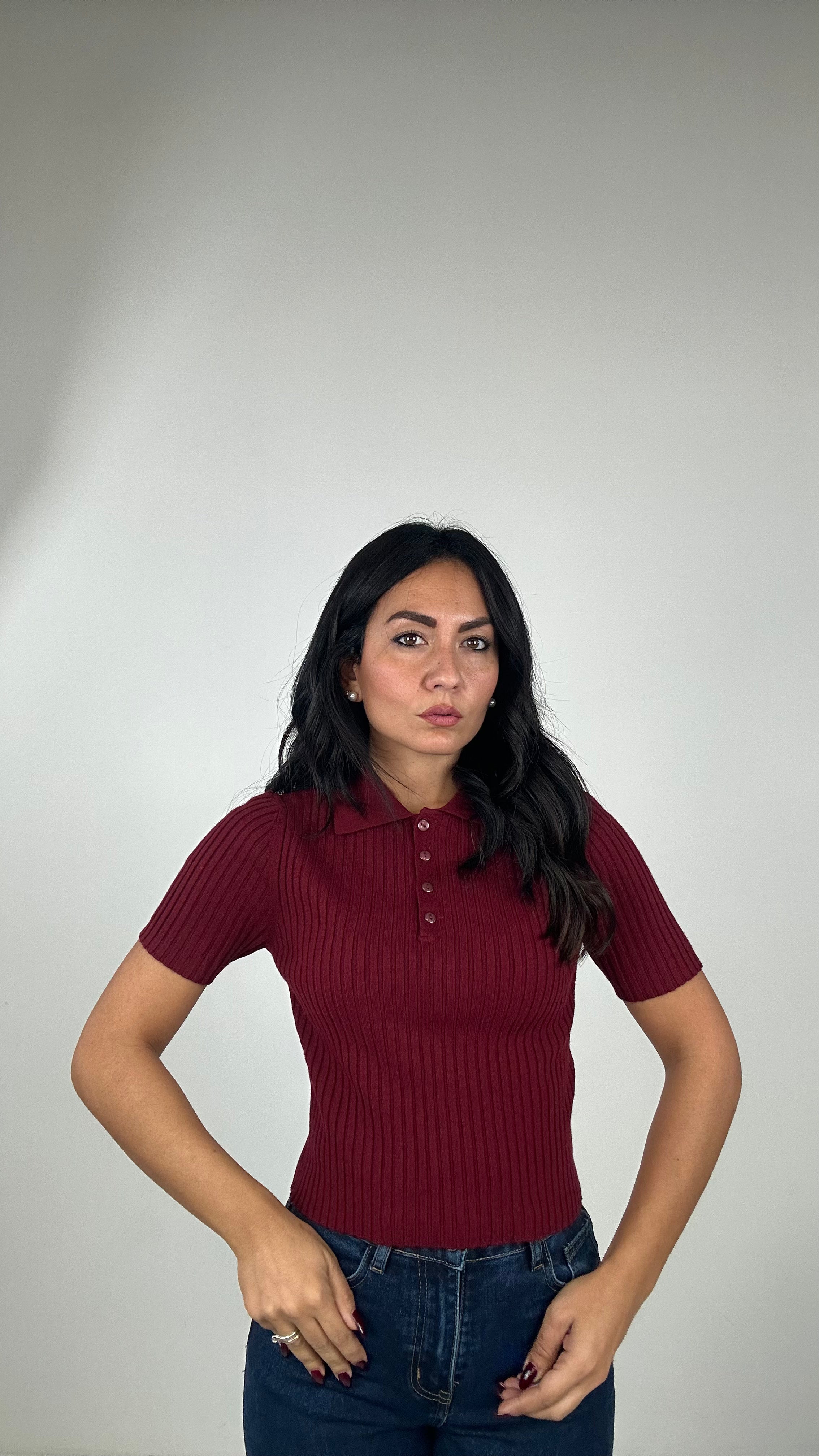 Polo COSTINE MEZZA MANICA - BORDEAUX