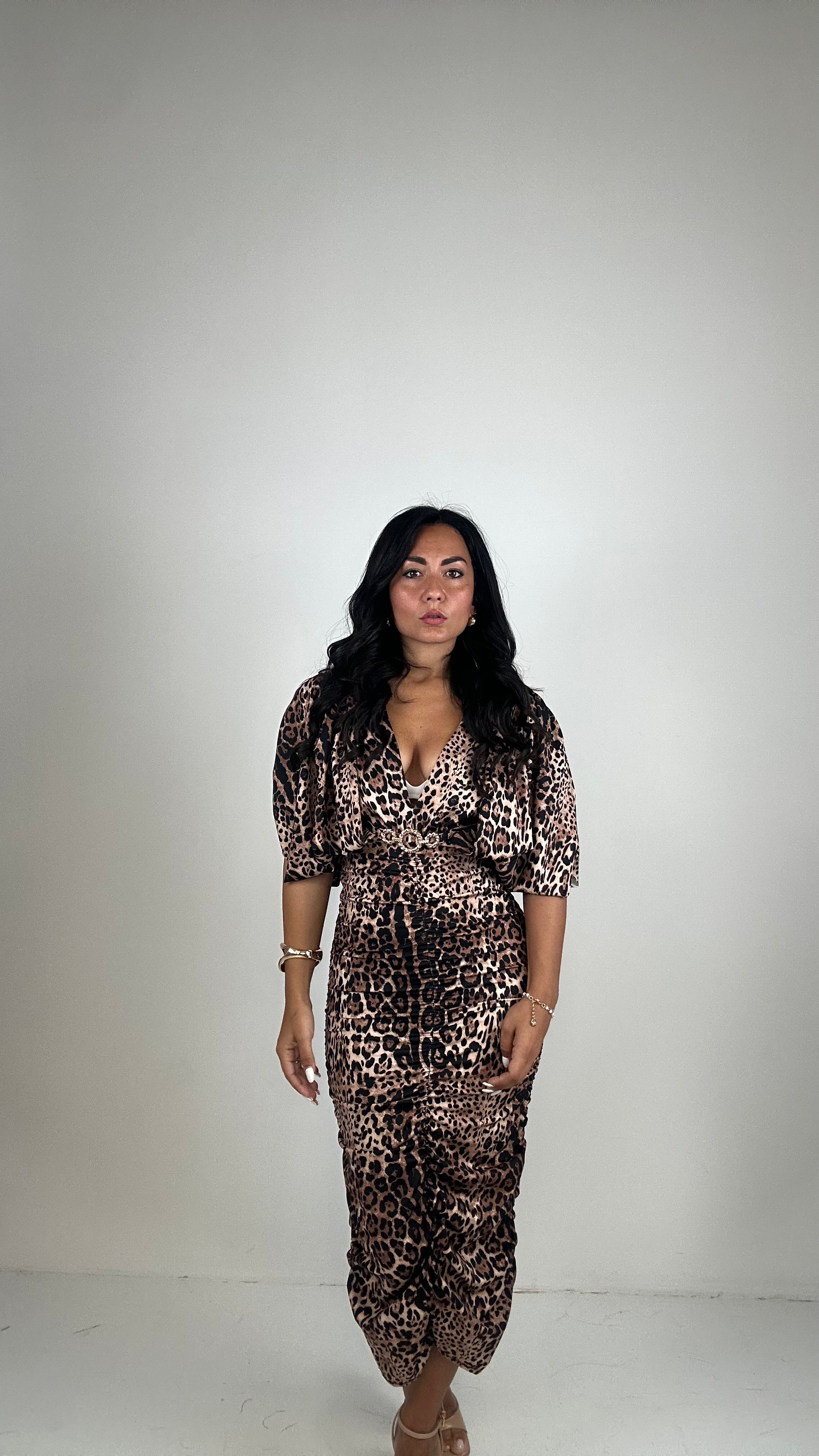 Vestito ANIMAL DRAPPEGGIO - MACULATO