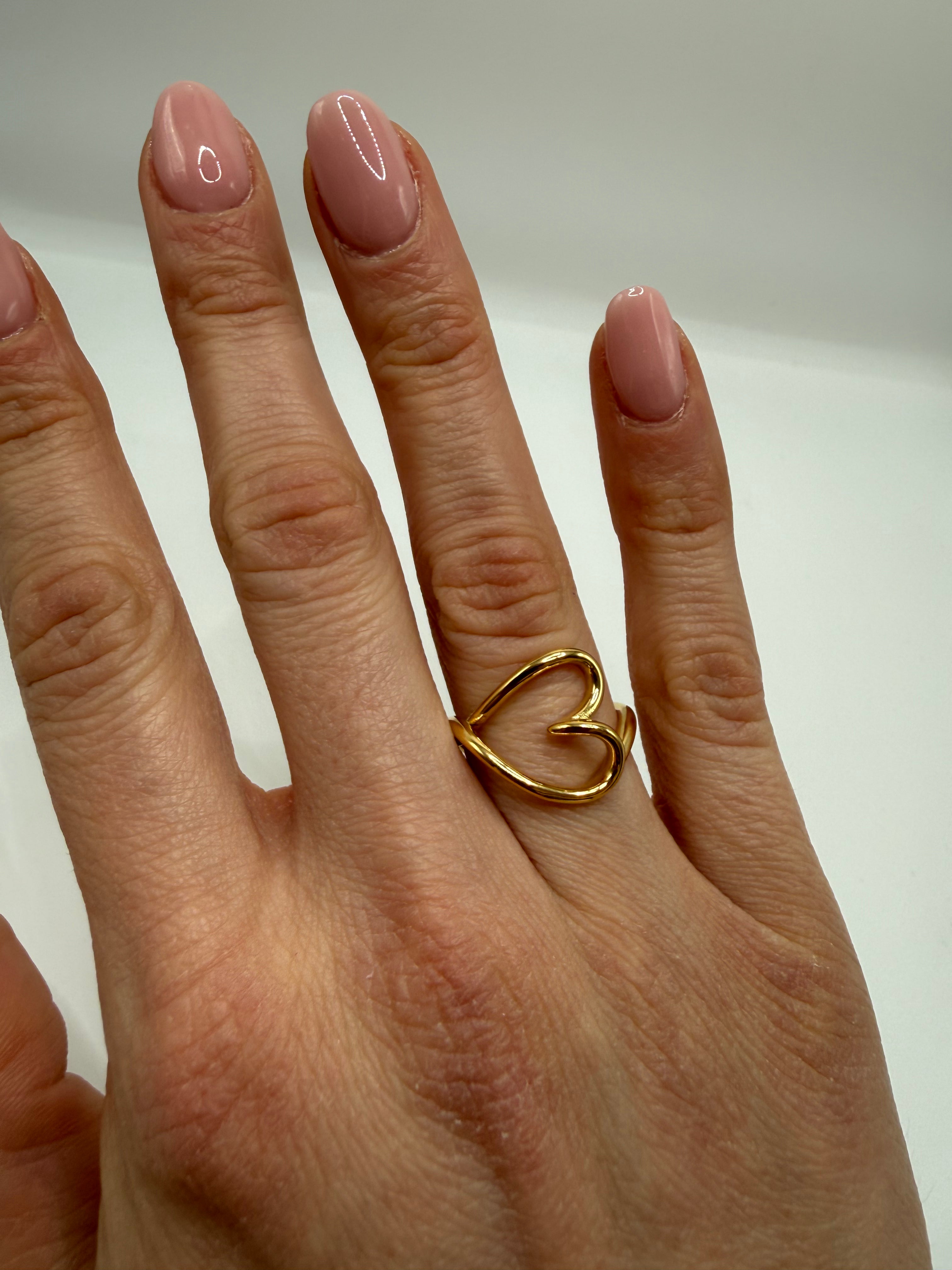 Anello CUORE STILIZ - ORO