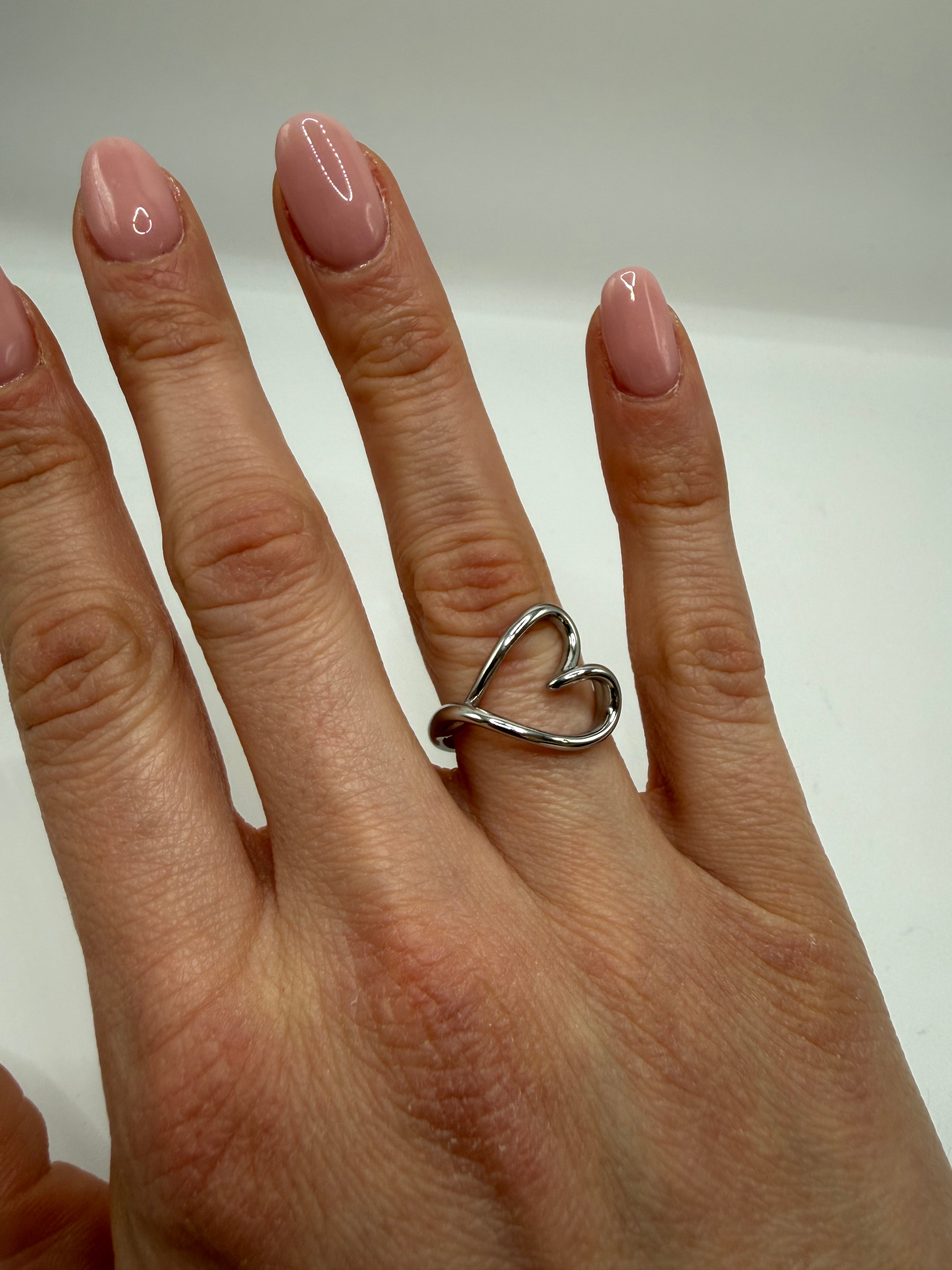 Anello CUORE STILIZ - ARGENTO