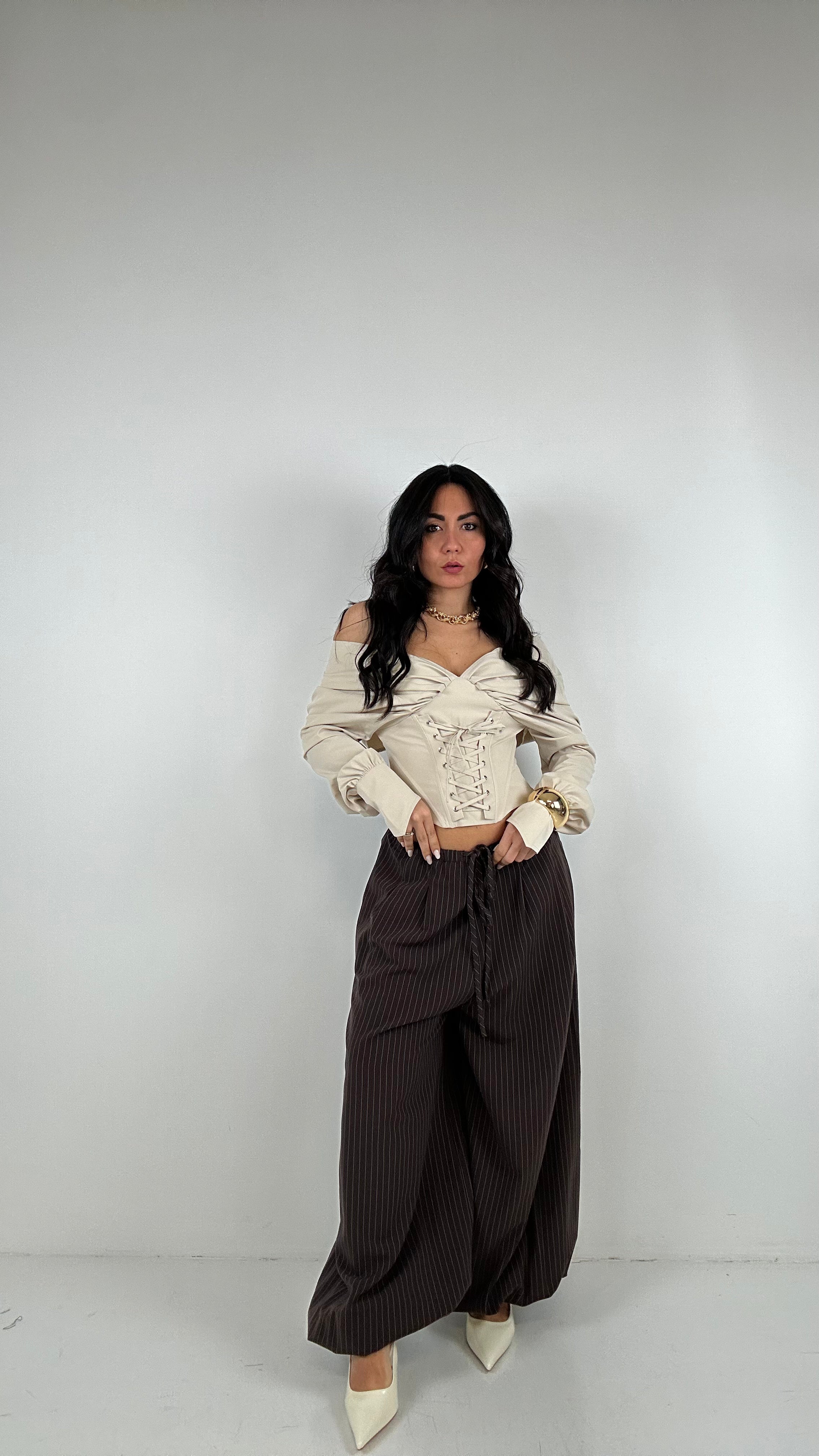 Pantalone GESSATO ALADIN - MARRONE