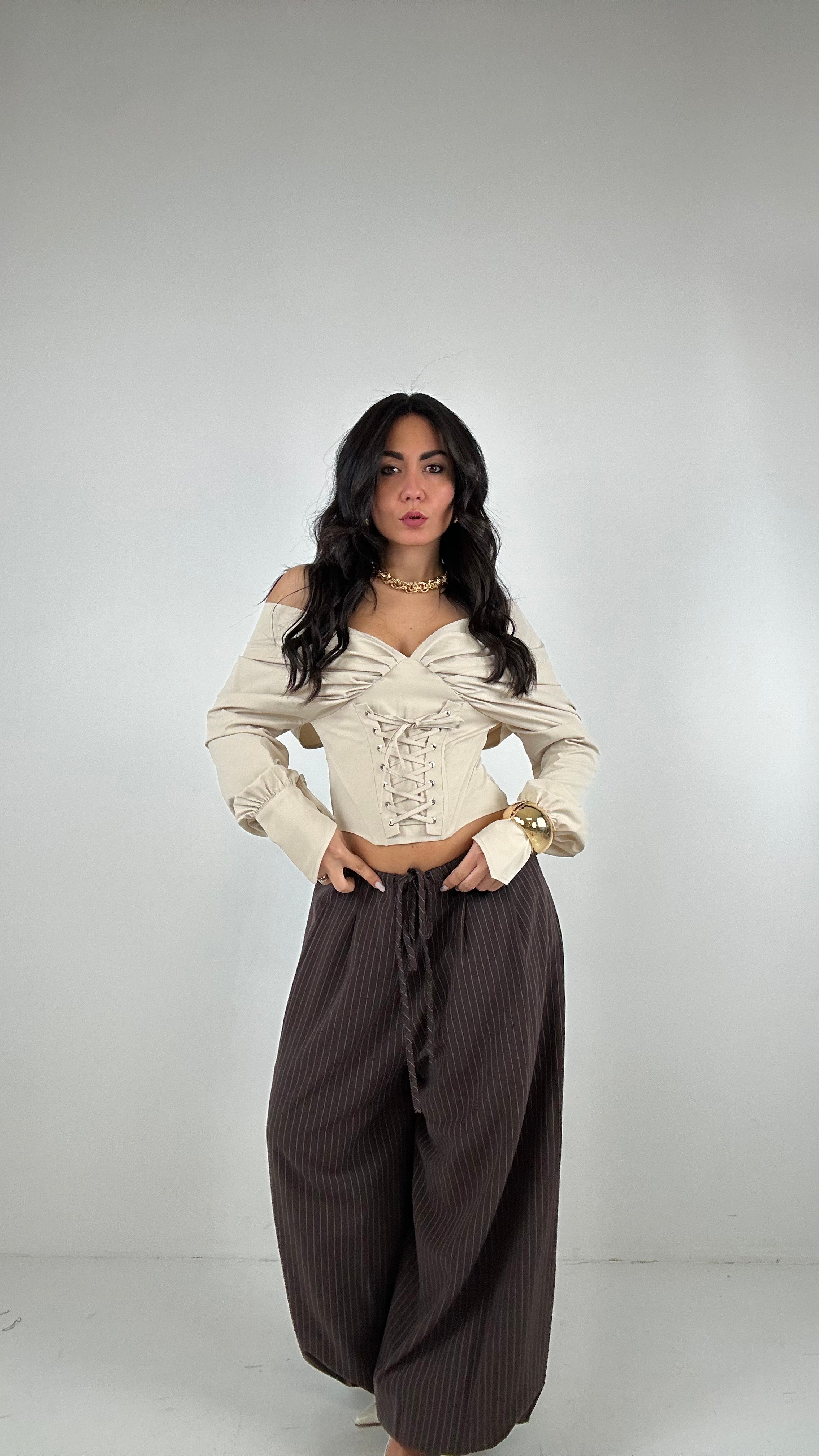 Pantalone GESSATO ALADIN - MARRONE