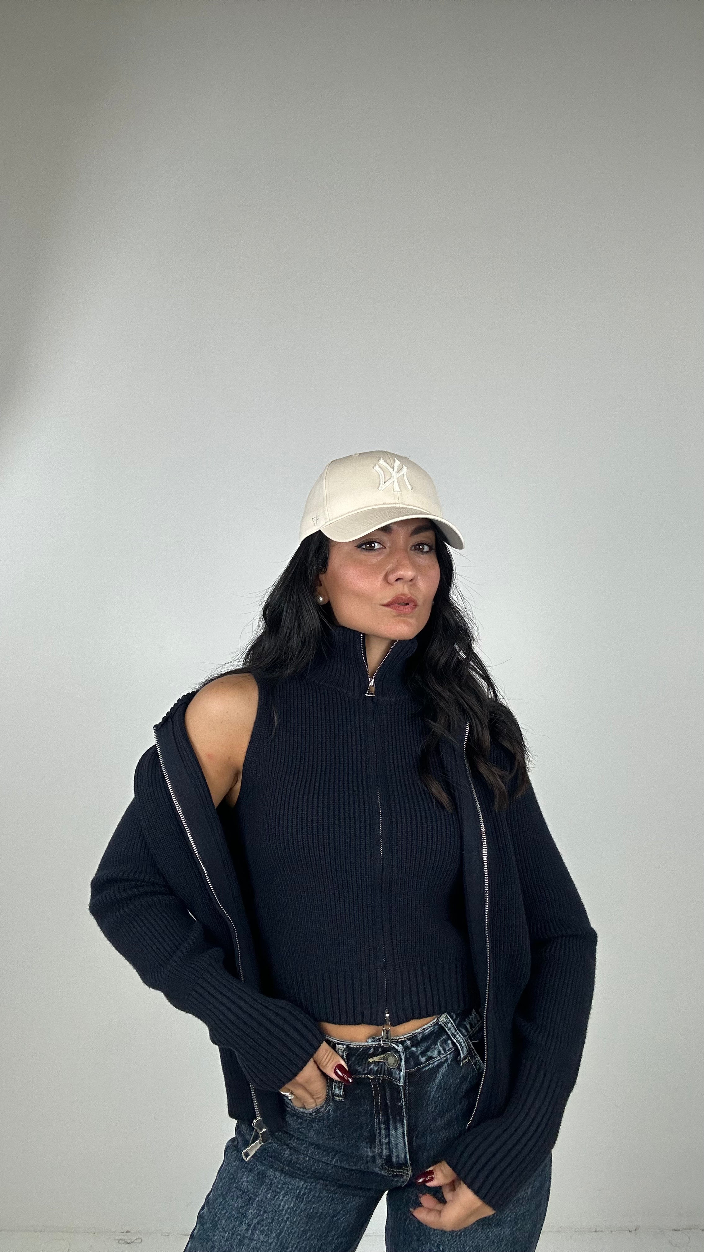 Pull 2 pezzi CON CERNIERA - BLU