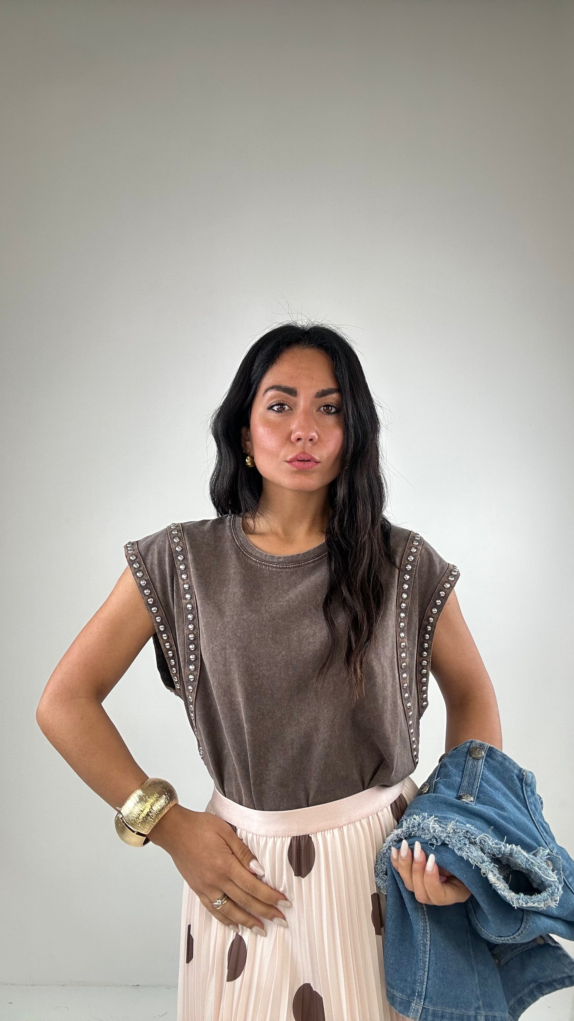 T-shirt BORCHIETTA - MARRONE