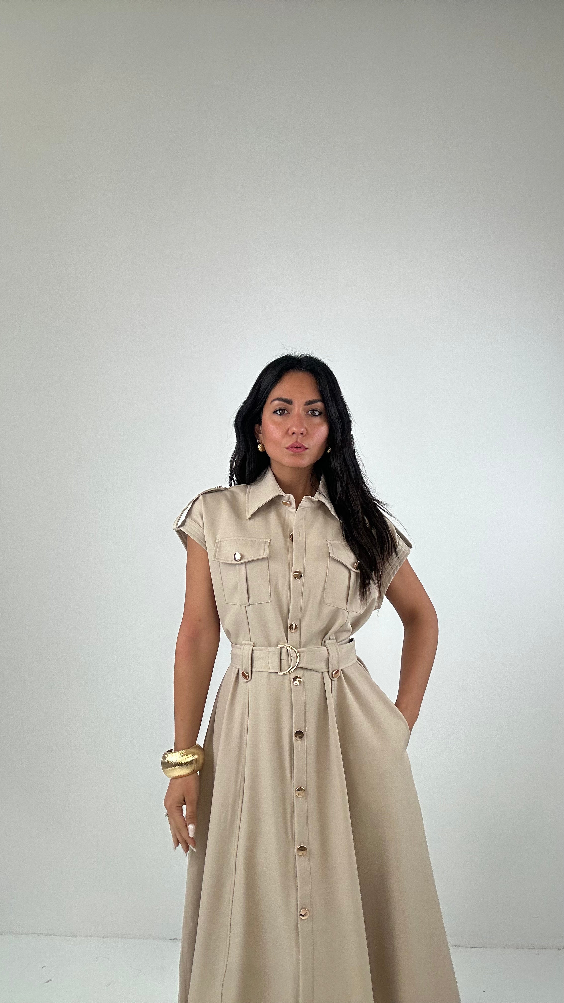 Vestito DETECTIVE - BEIGE