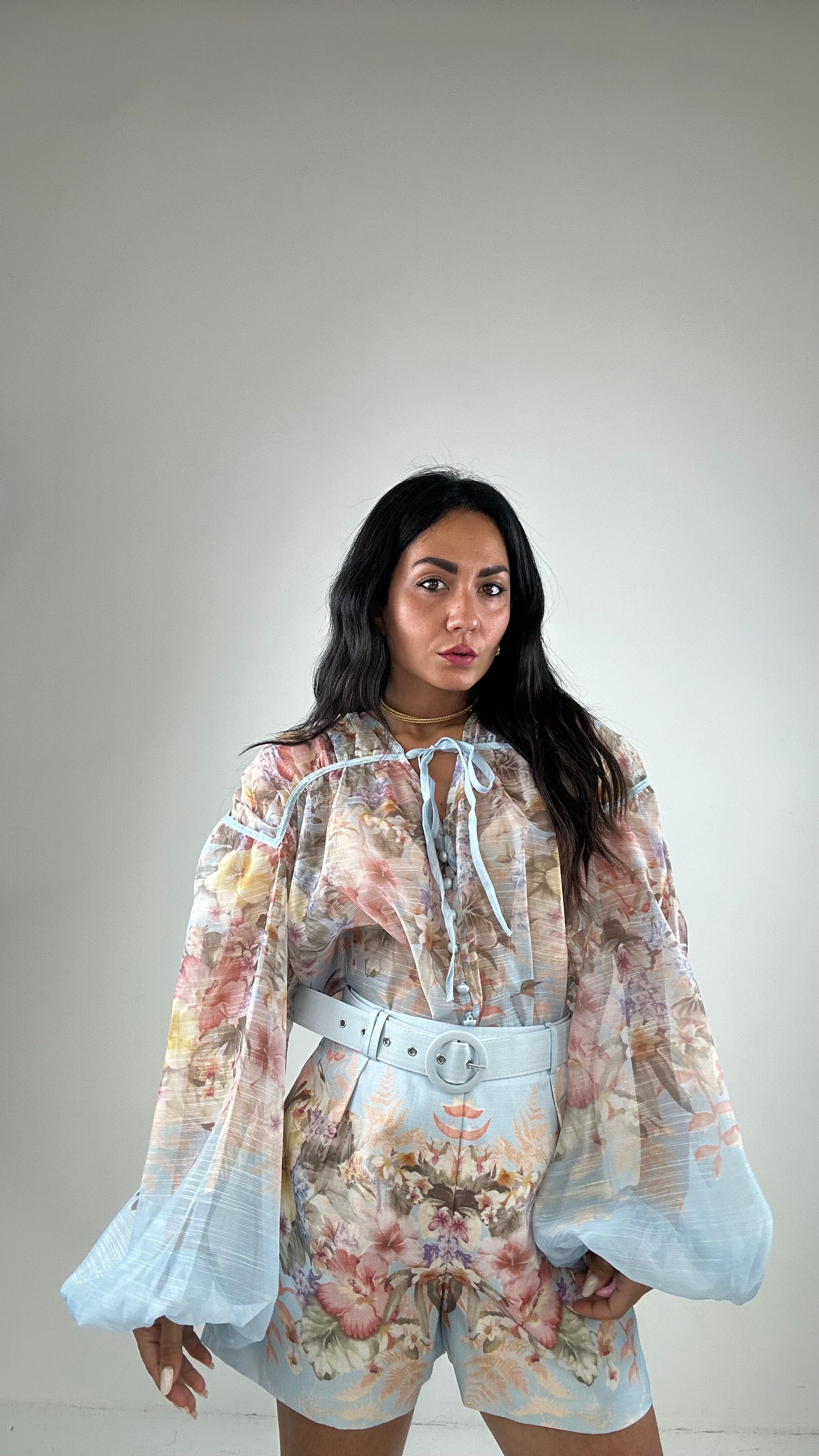 Coordinato CAPRI ROMANTIC - CELESTE