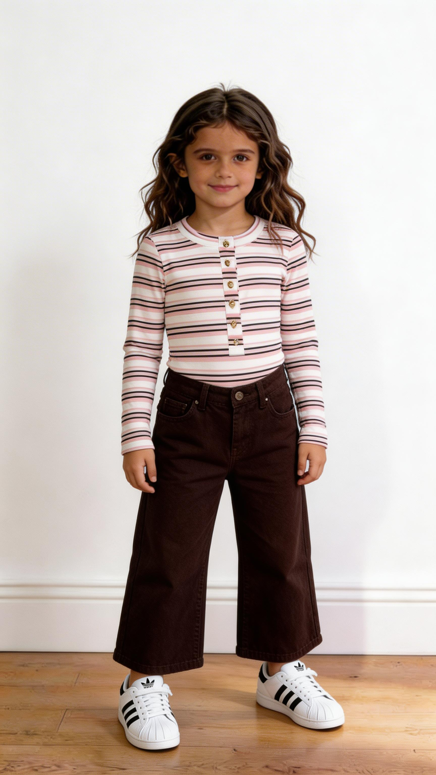 Jeans PALAZZO JOYL 4-14A - MARRONE