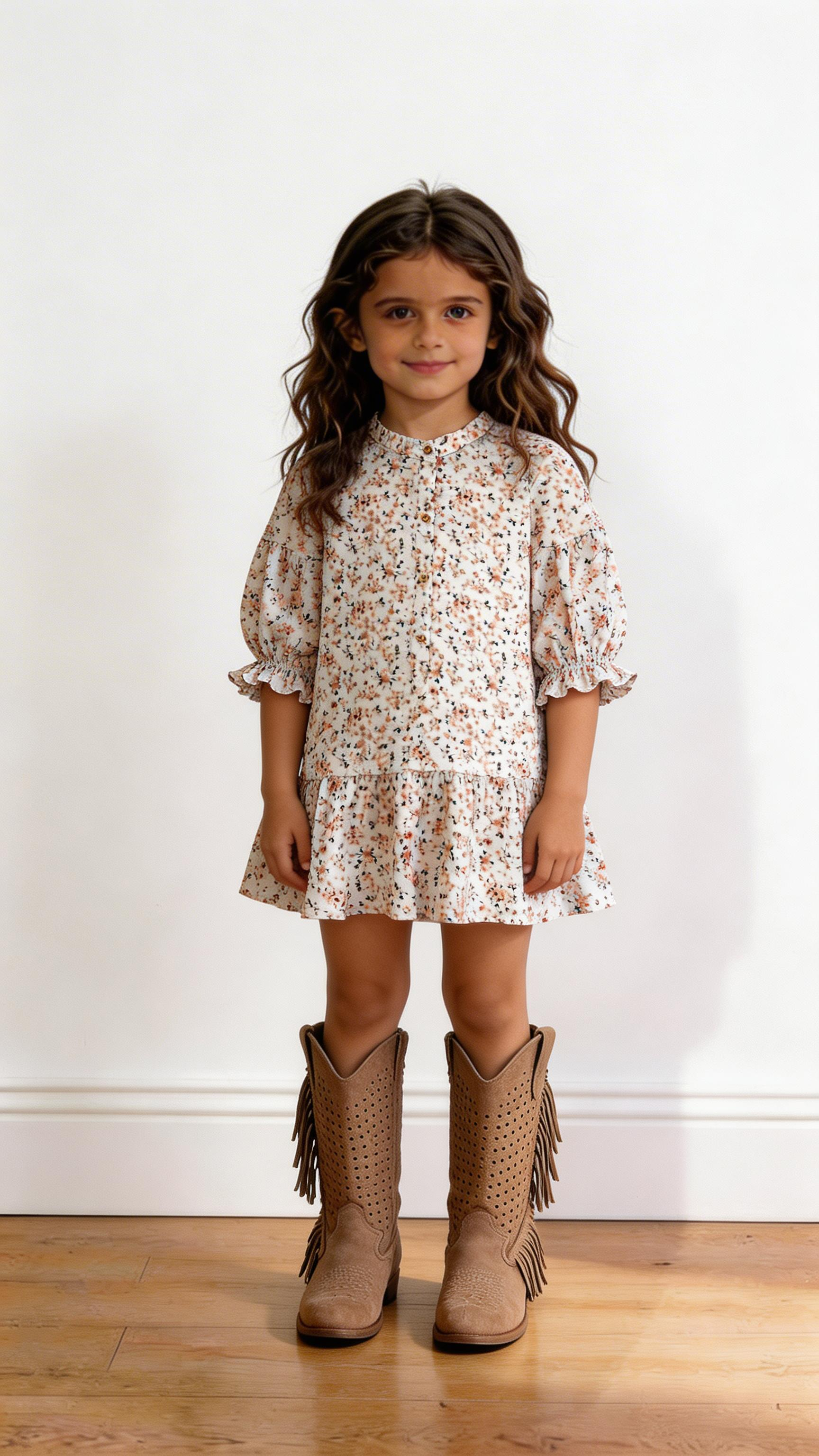 Vestitino FIORELLINI 4-14A - BIANCO