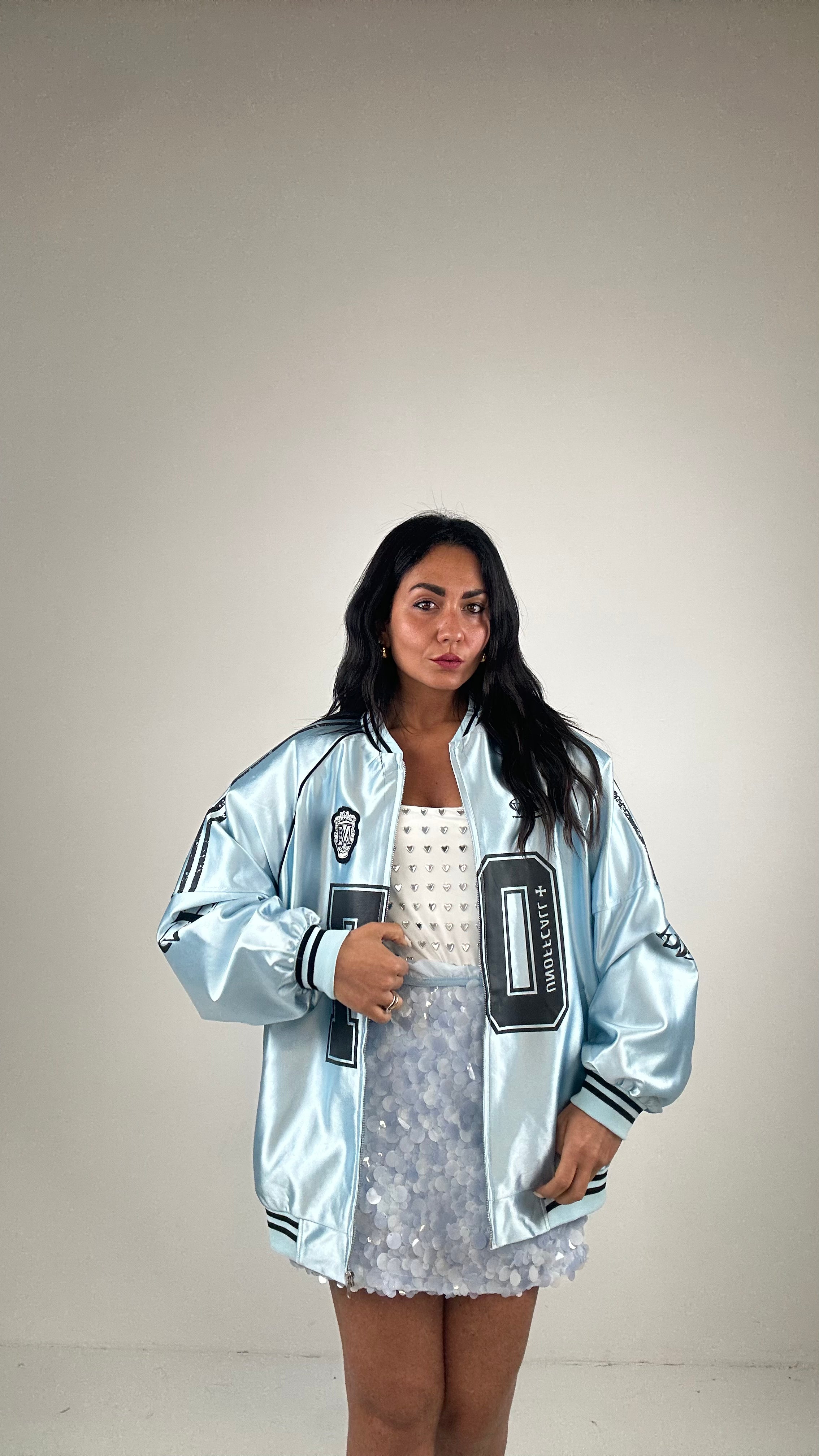 Bomber SATIN 07 - CELESTE