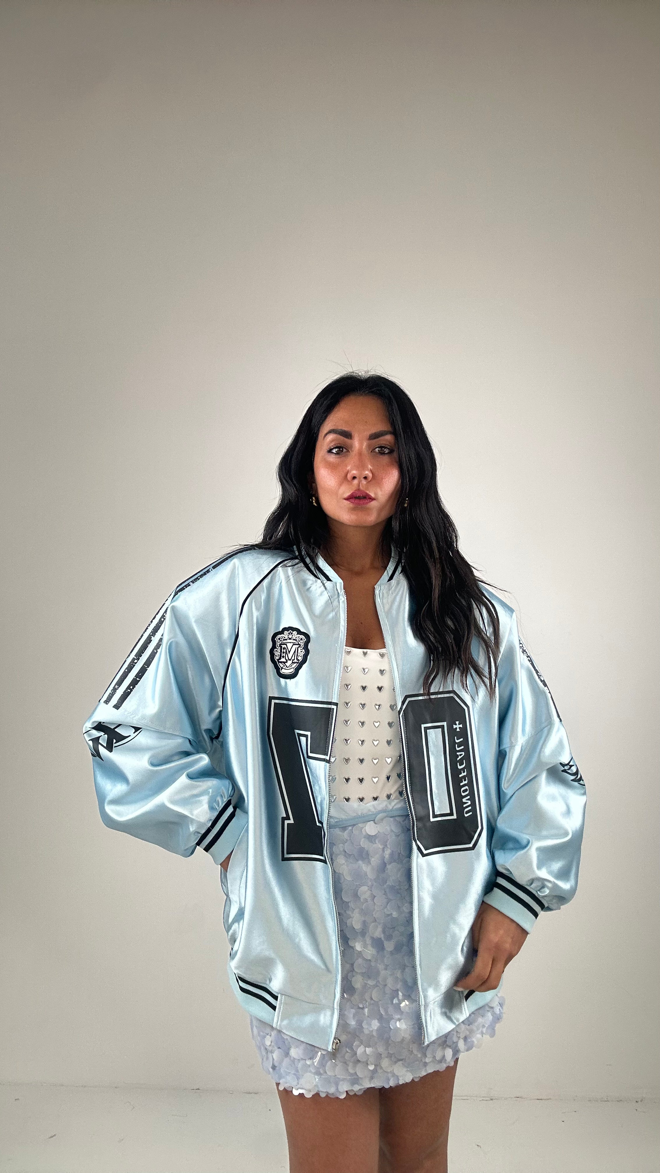 Bomber SATIN 07 - CELESTE
