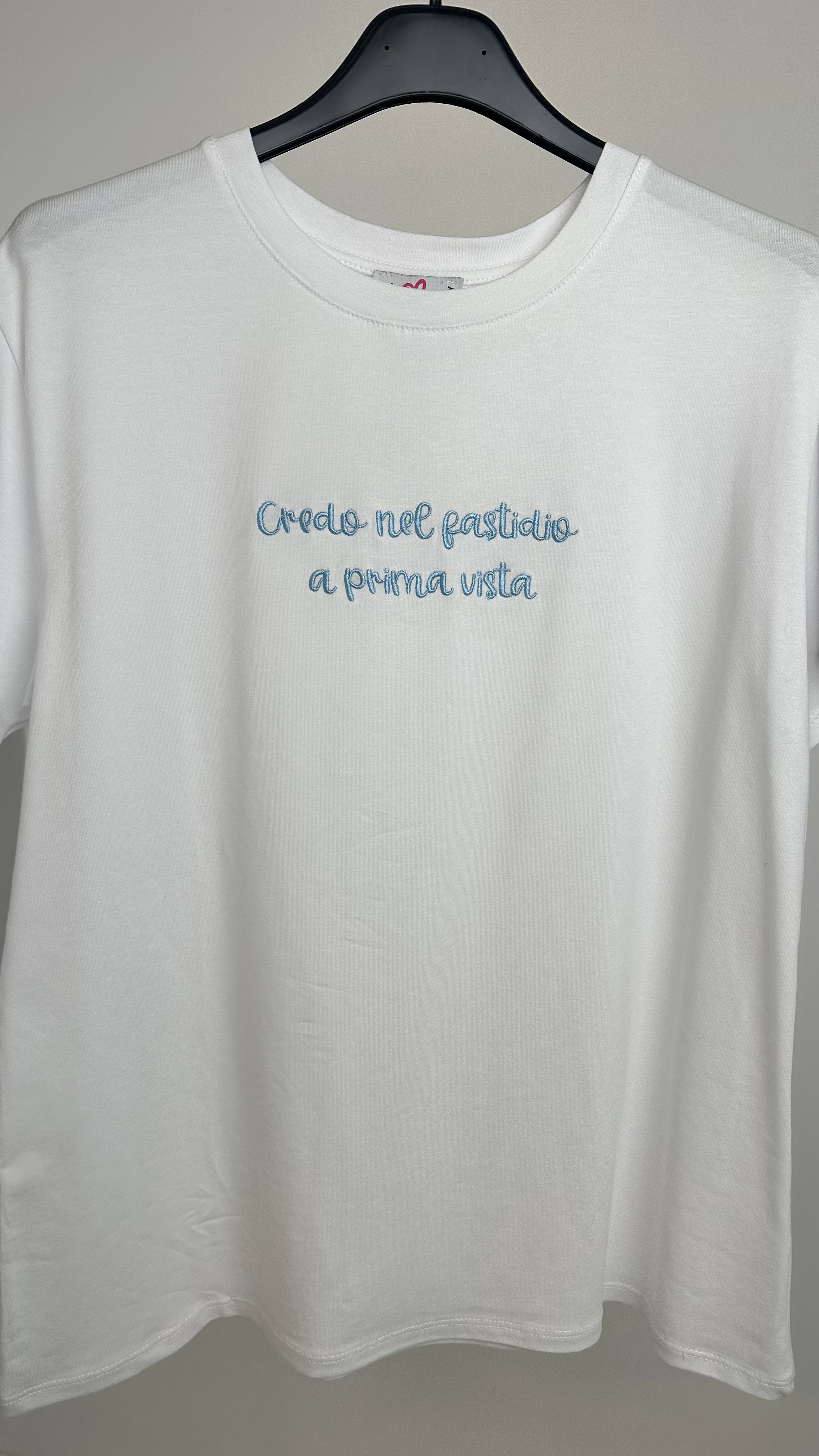 T-shirt CREDO NEL FASTIDIO A PRIMA VISTA - CELESTE