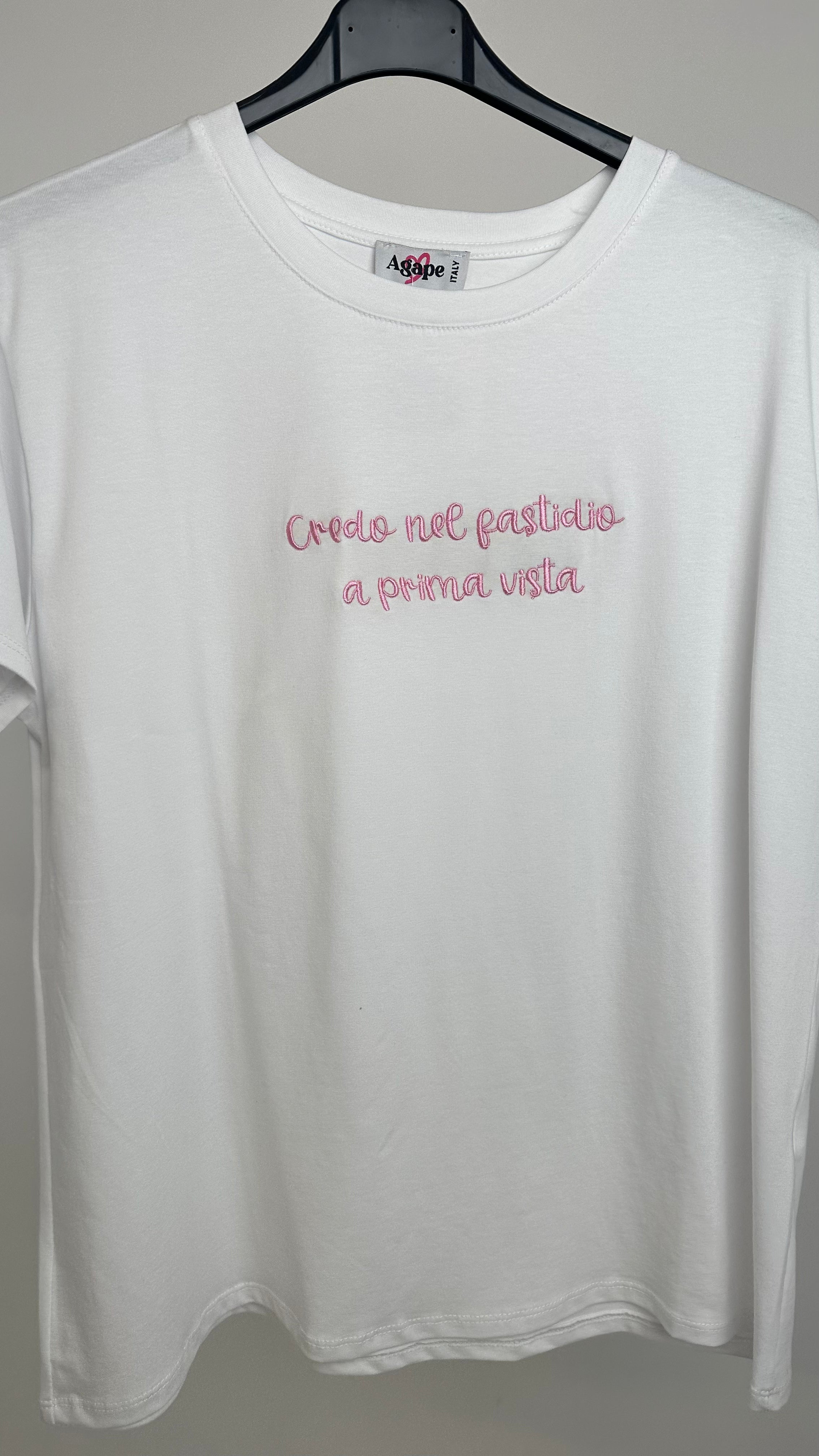 T-shirt CREDO NEL FASTIDIO A PRIMA VISTA - ROSA