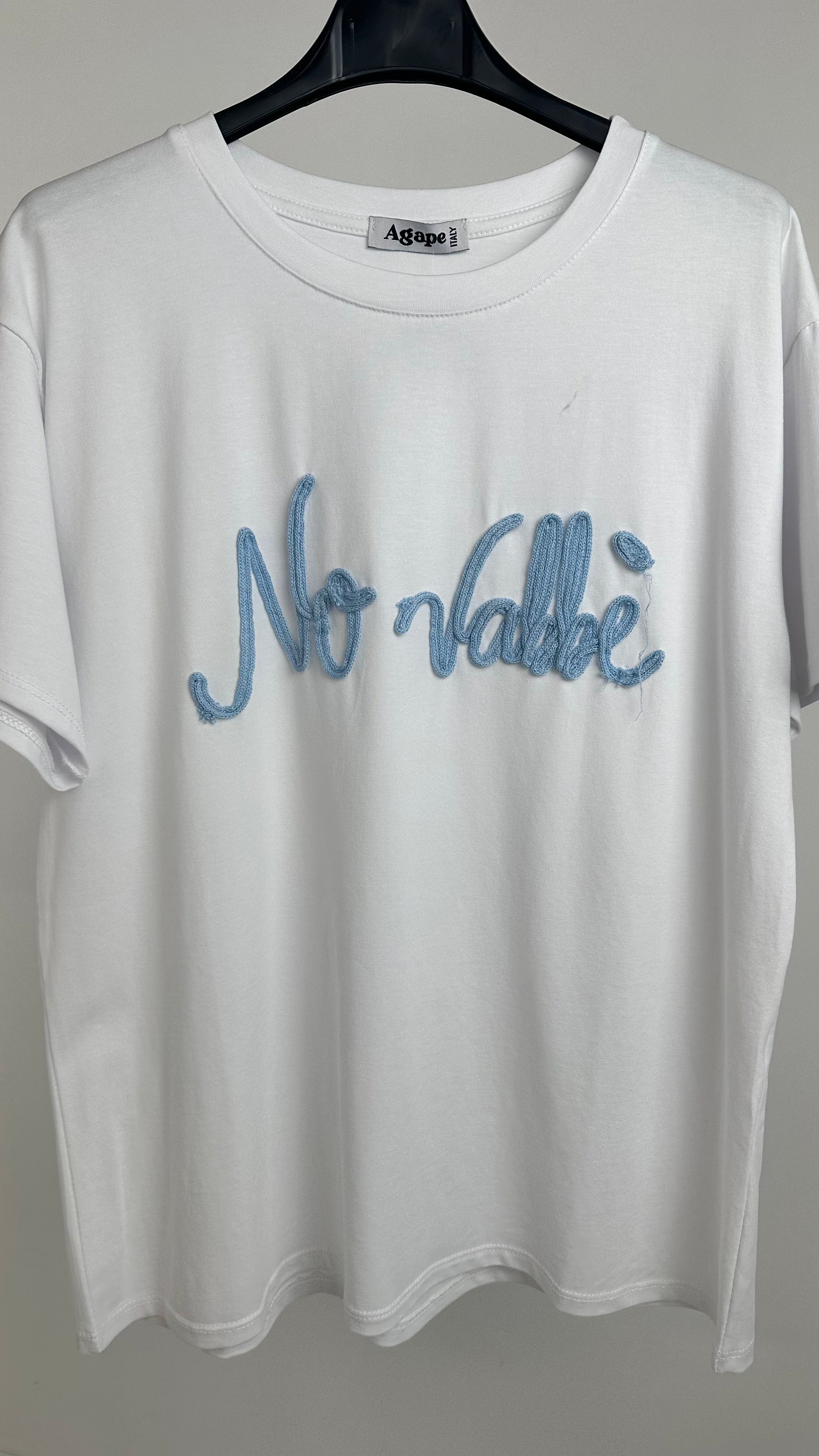 T-shirt NO VABBE' - CELESTE