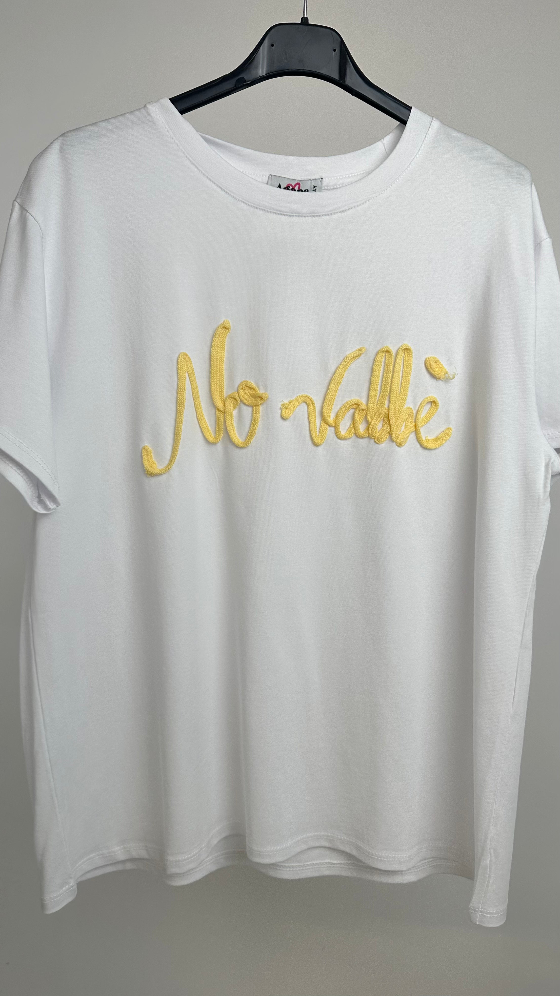T-shirt NO VABBE' - GIALLO