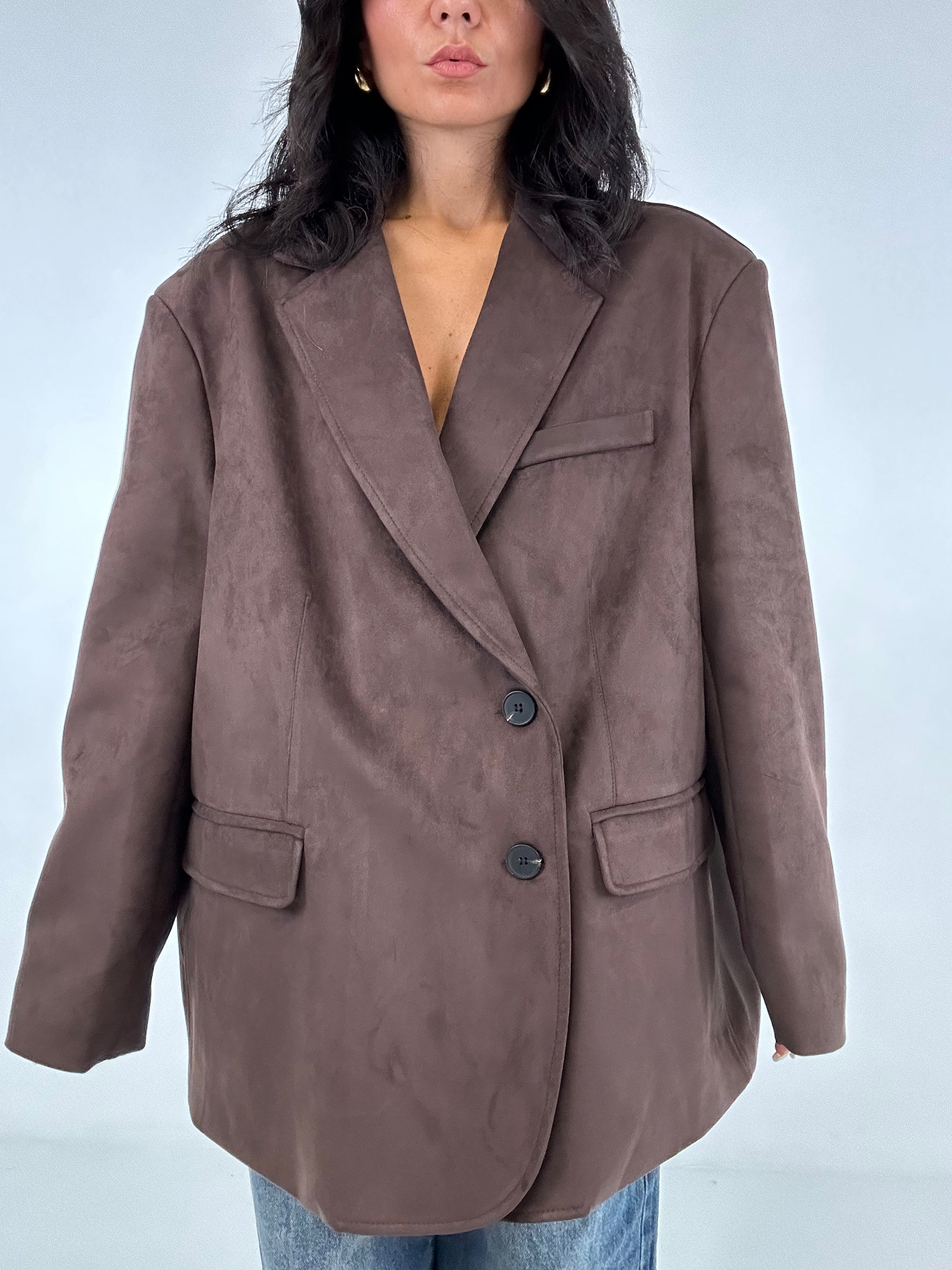 Blazer LUMINA CAMOSCIO - MARRONE