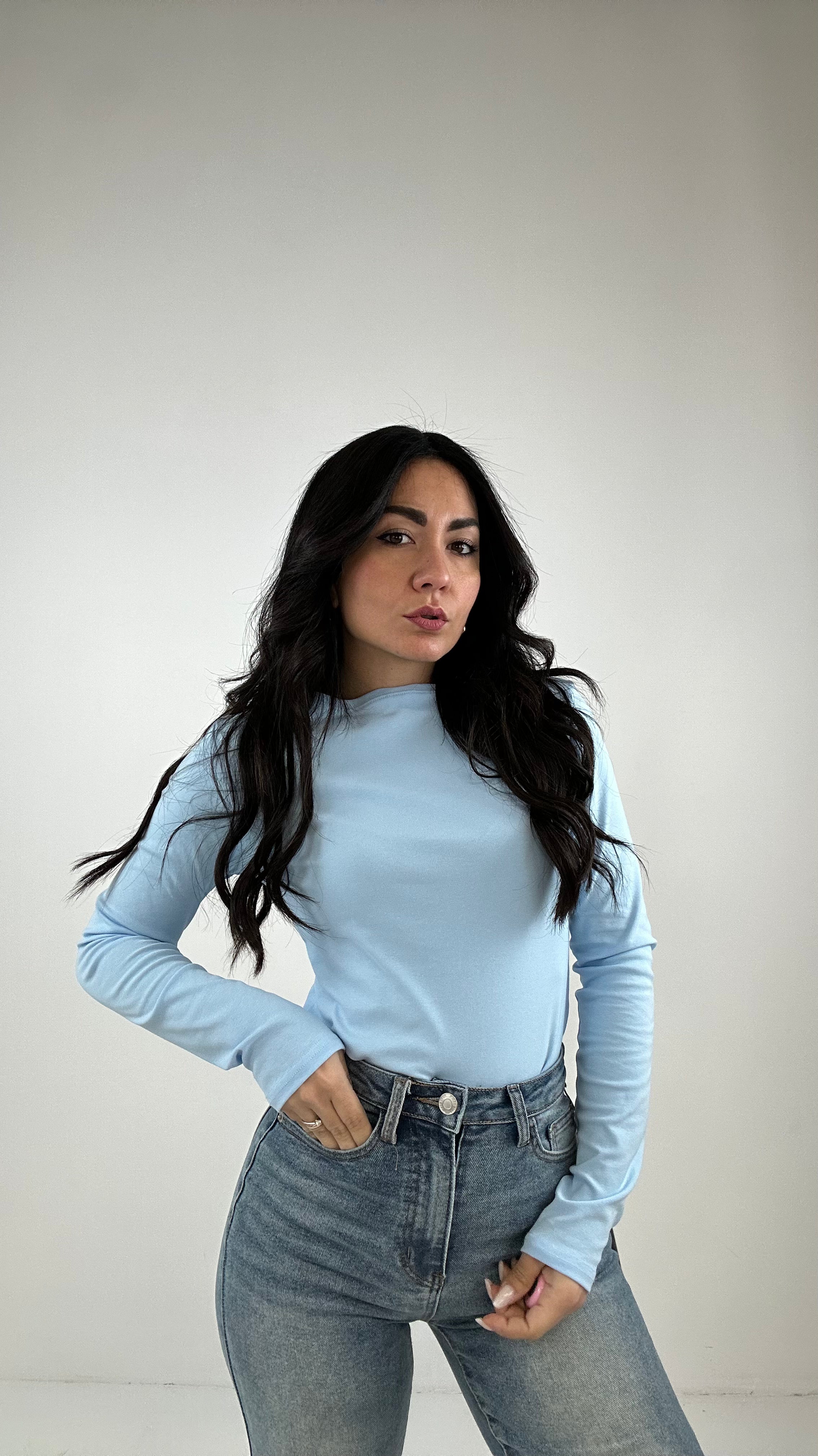 Body BASIC COTONE - CELESTE