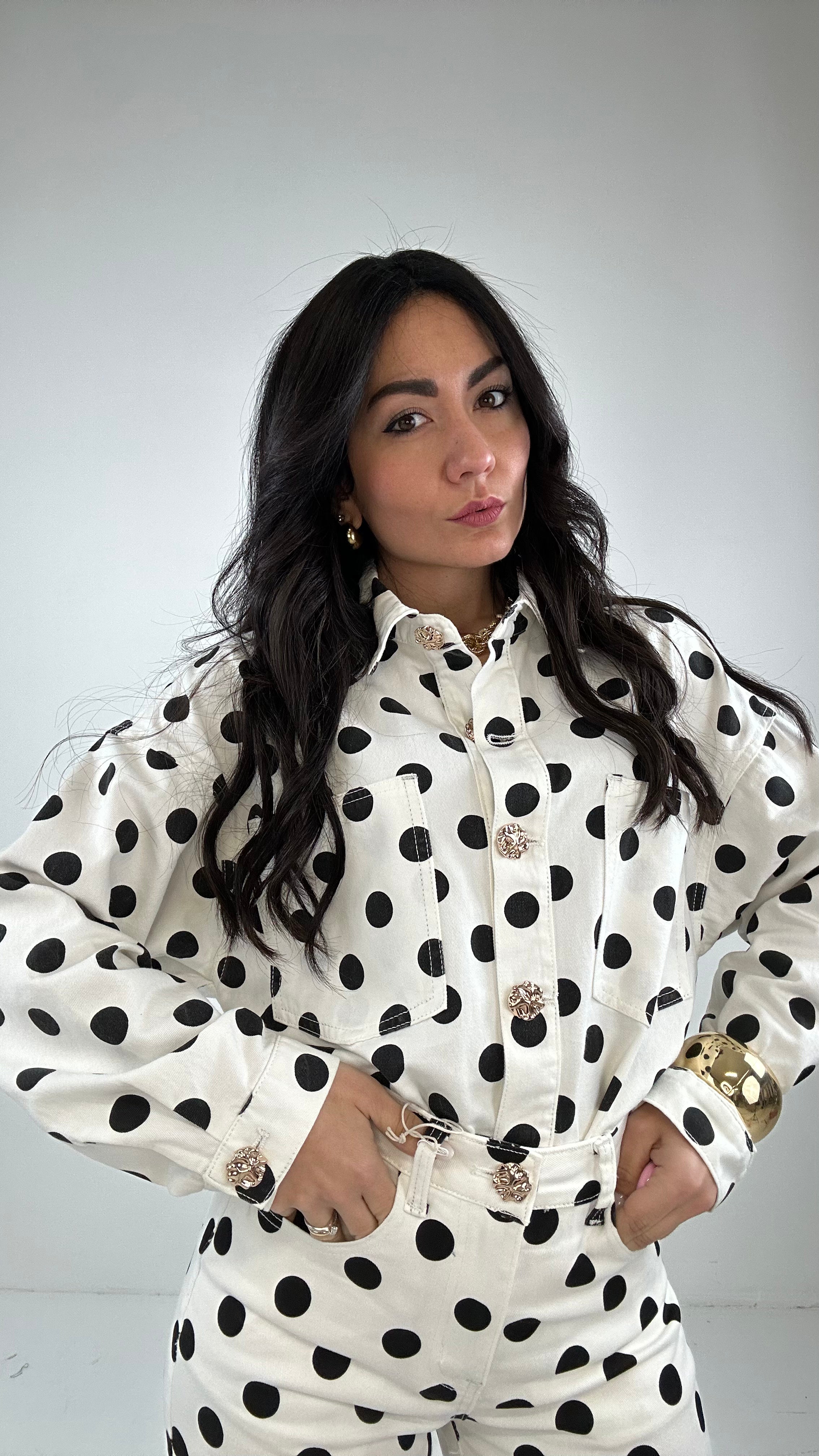 Coordinato JEANS POIS - BIANCO