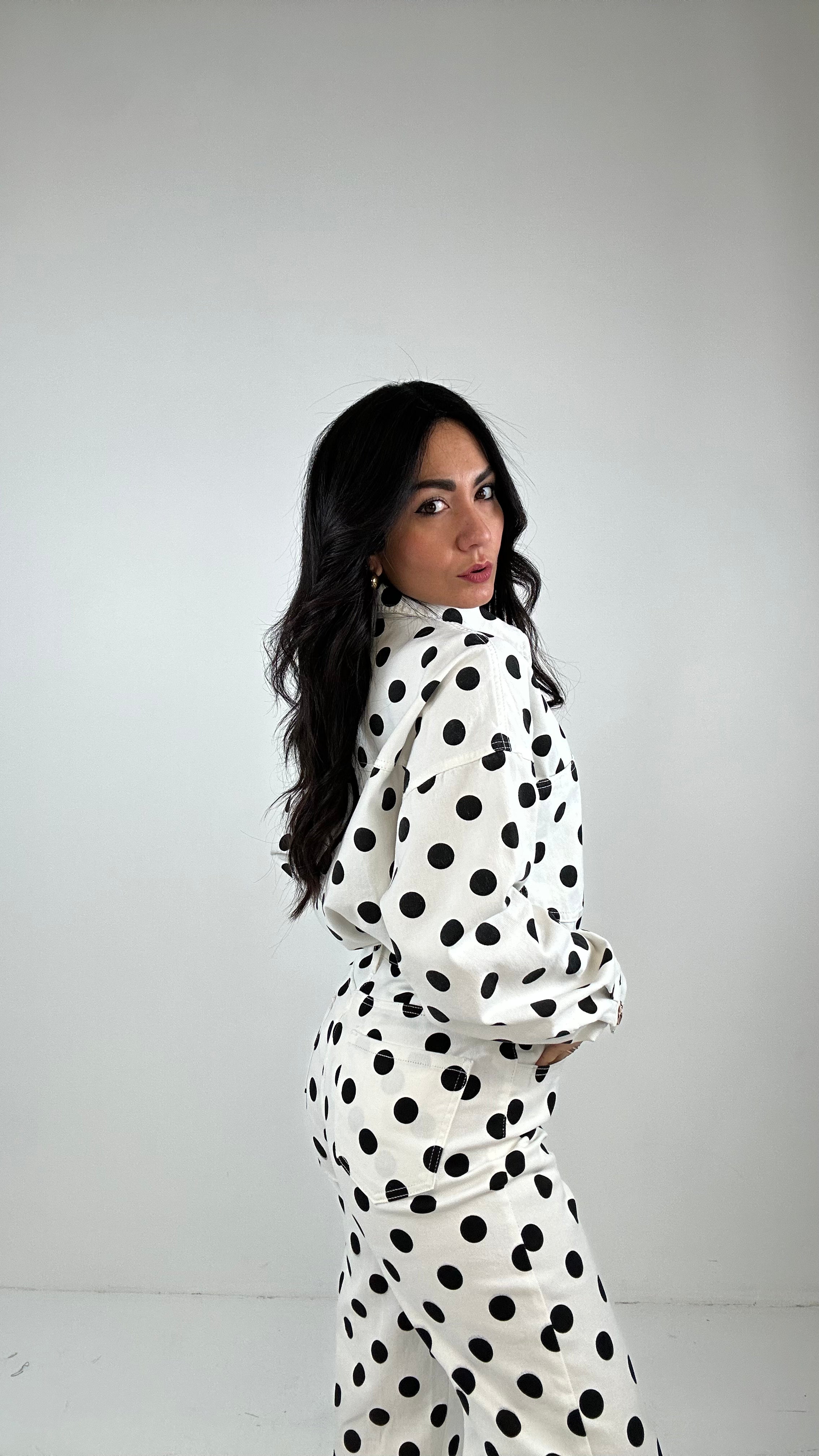 Coordinato JEANS POIS - BIANCO