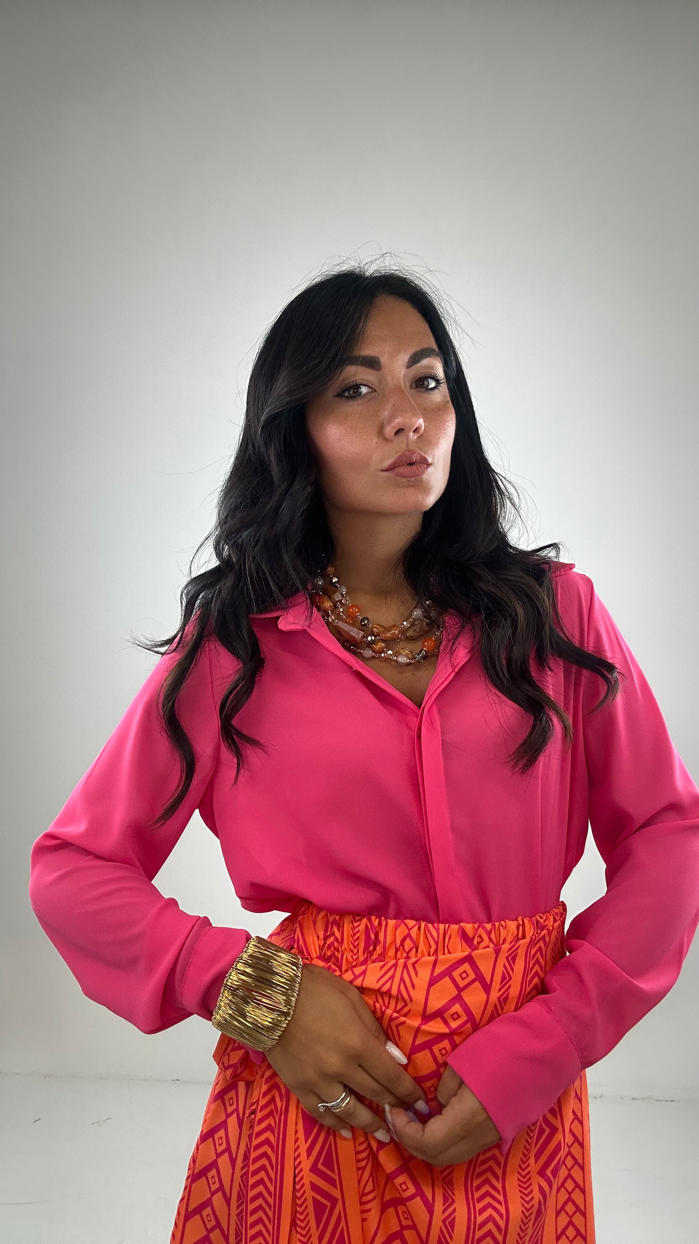 Camicia COLOR VELO - FUCSIA