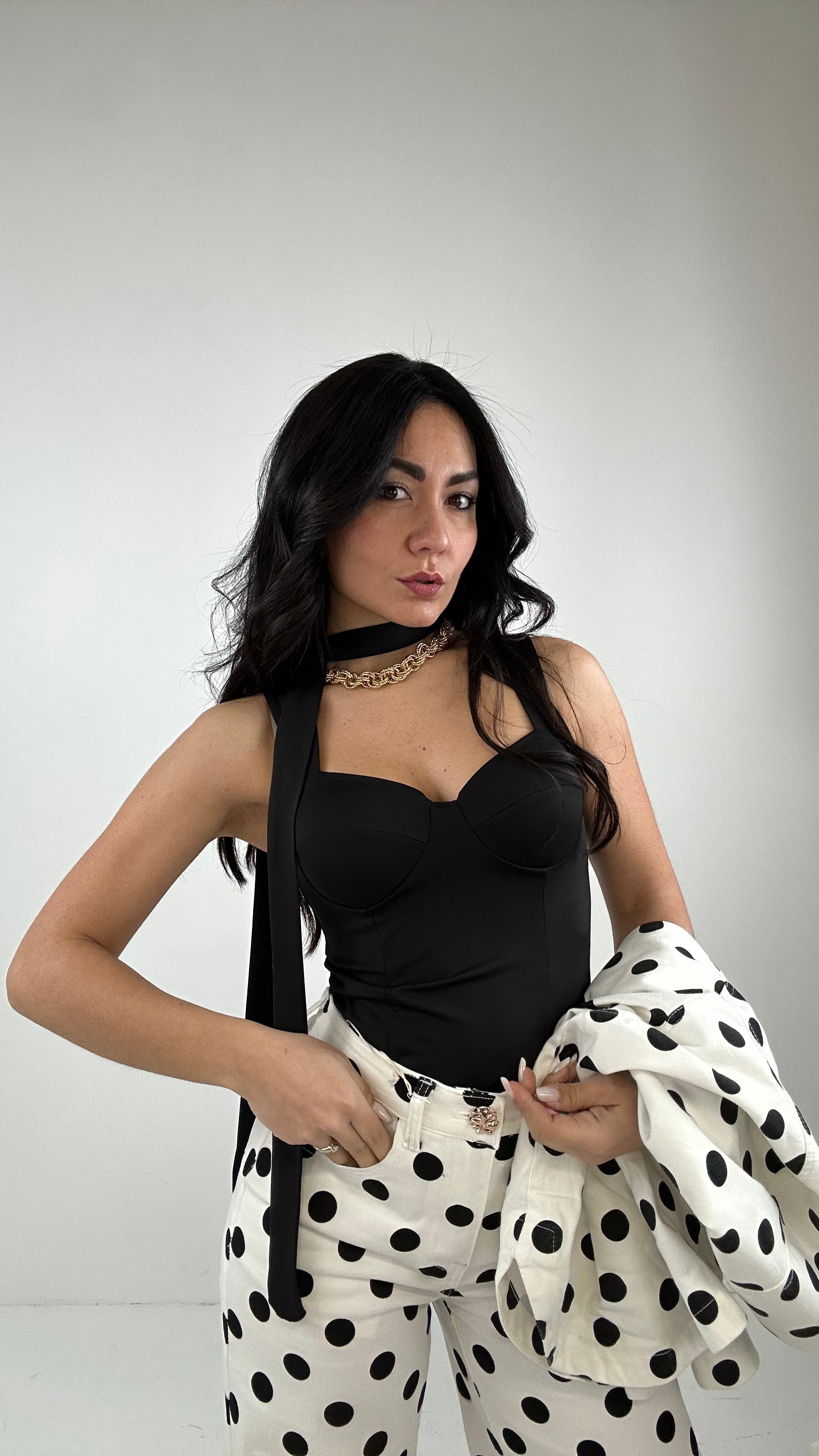 Top COPPA E SCIALLE - NERO