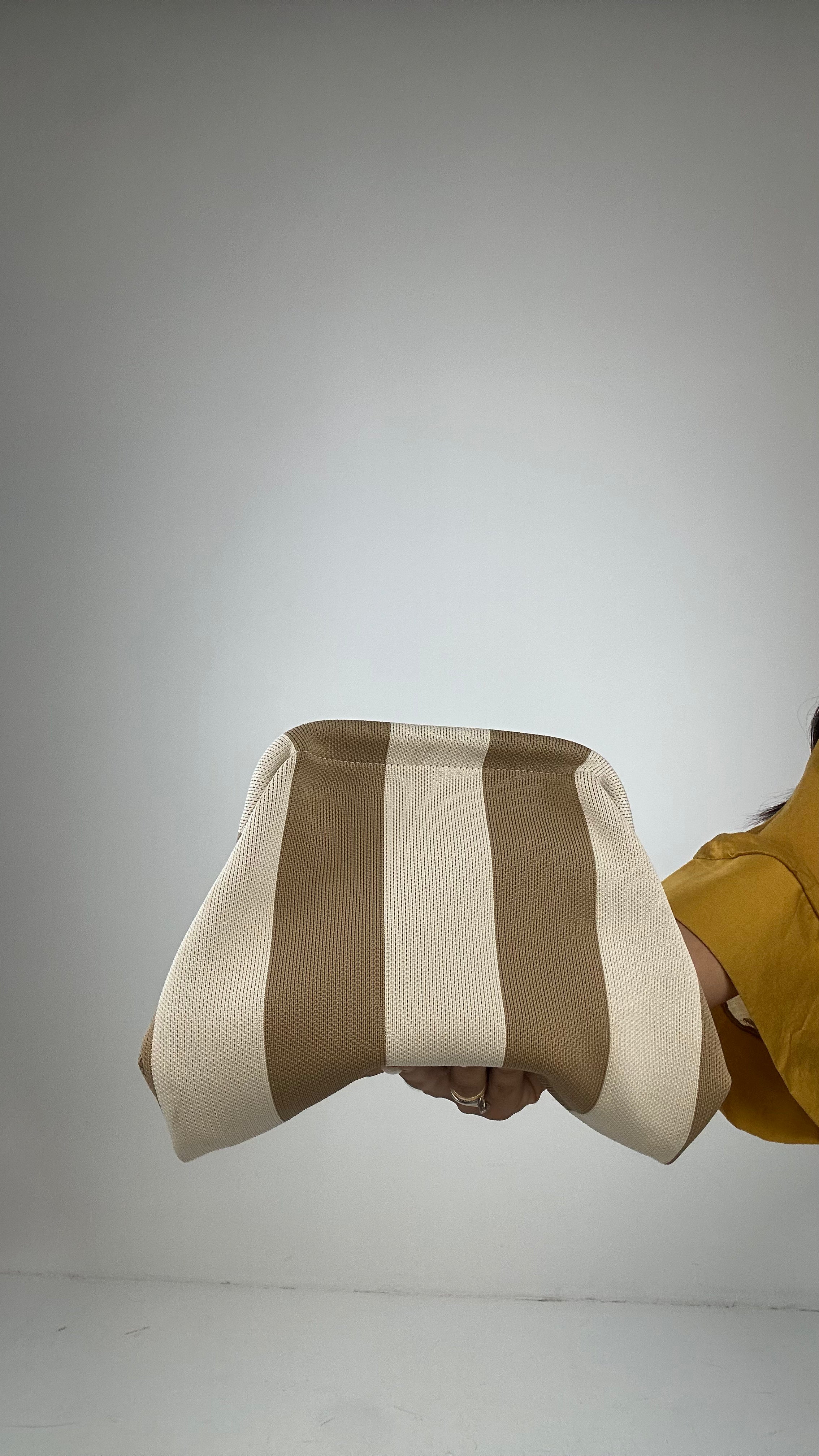 Clutch IN TESSUTO - crema-verde