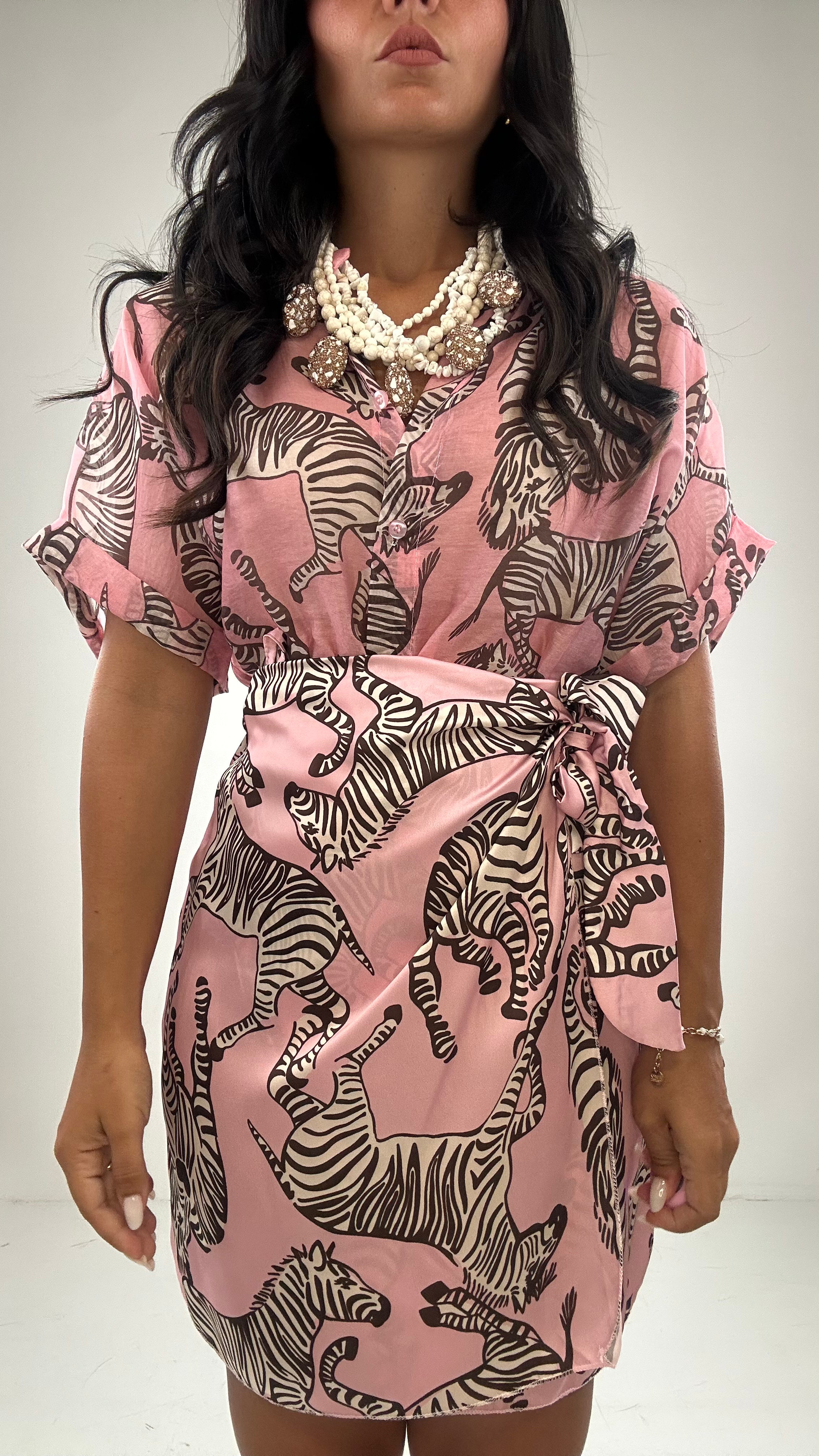 Gonna SATIN ZEBRA - ROSA