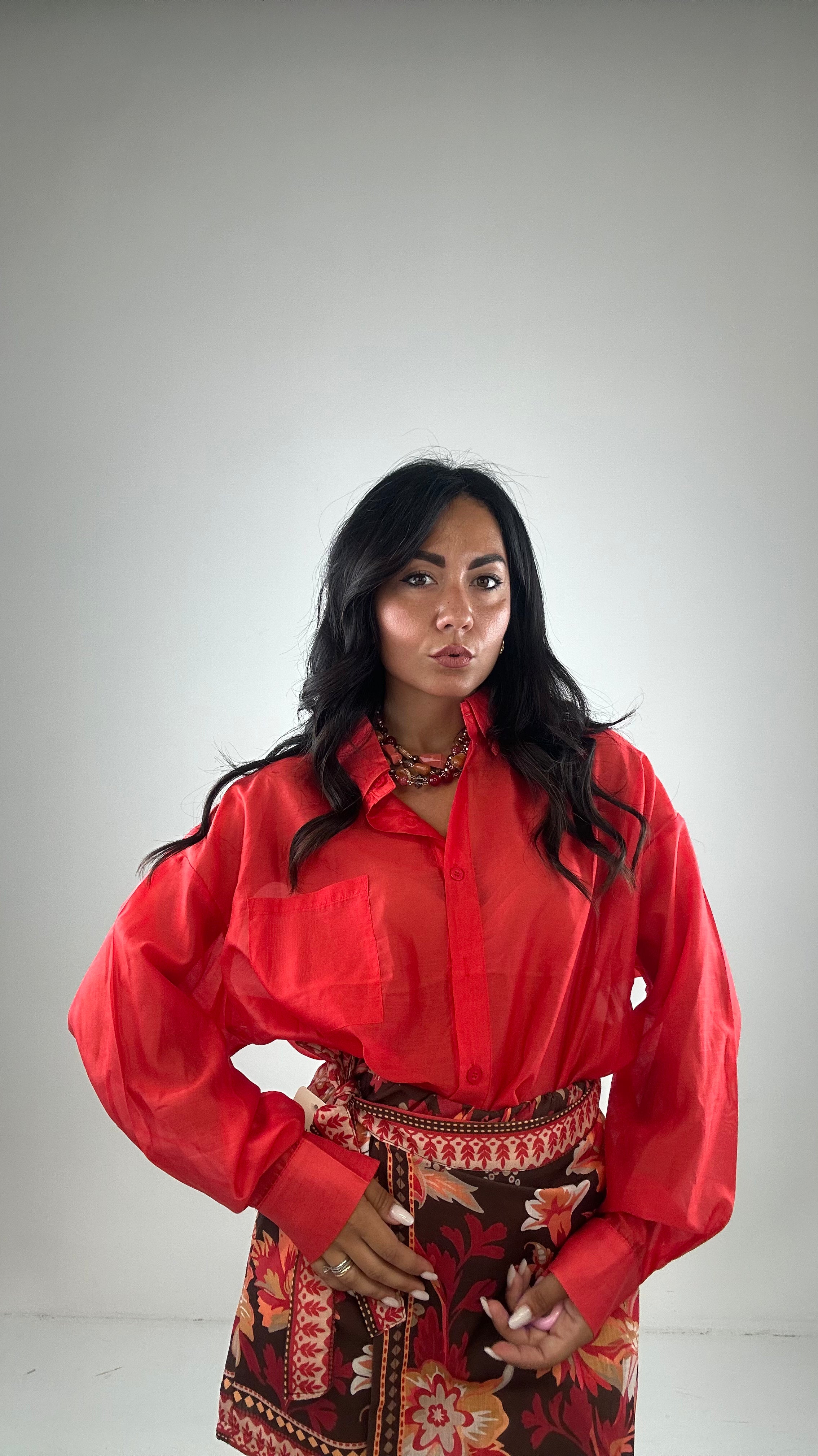 Camicia VELO BASIC - ROSSO