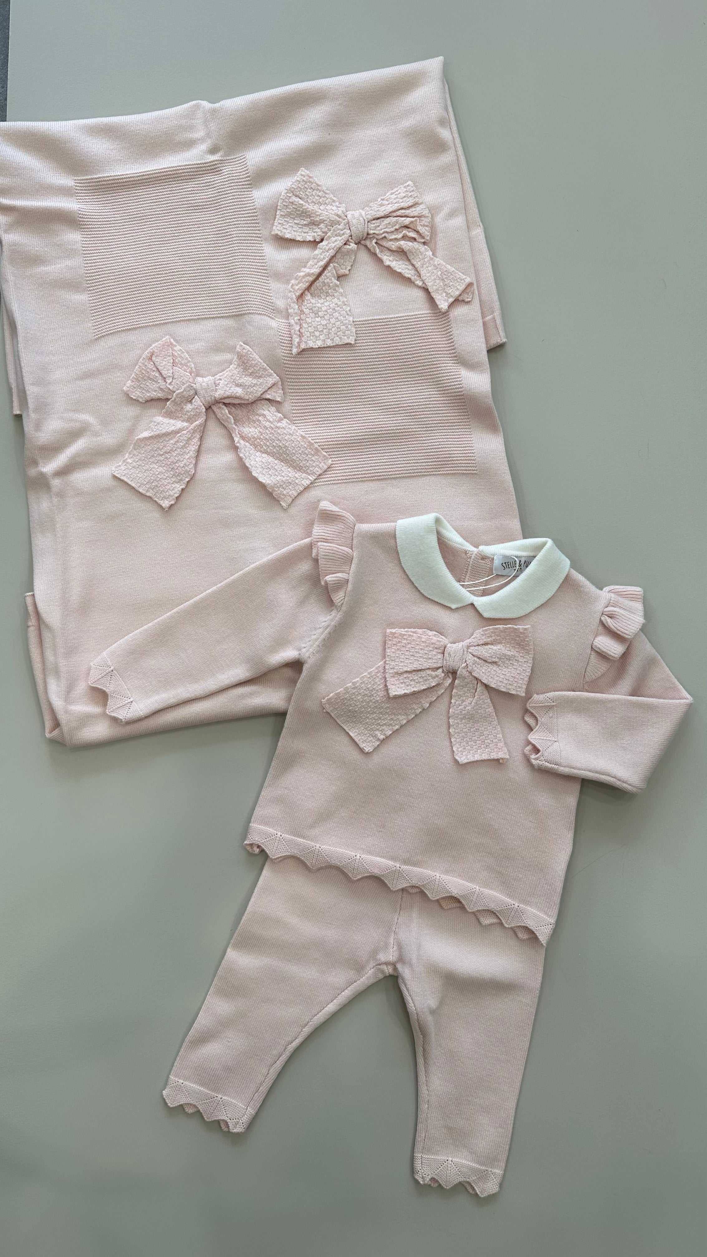 Set NASCITA STELLE FIOCCO 1-3M - ROSA