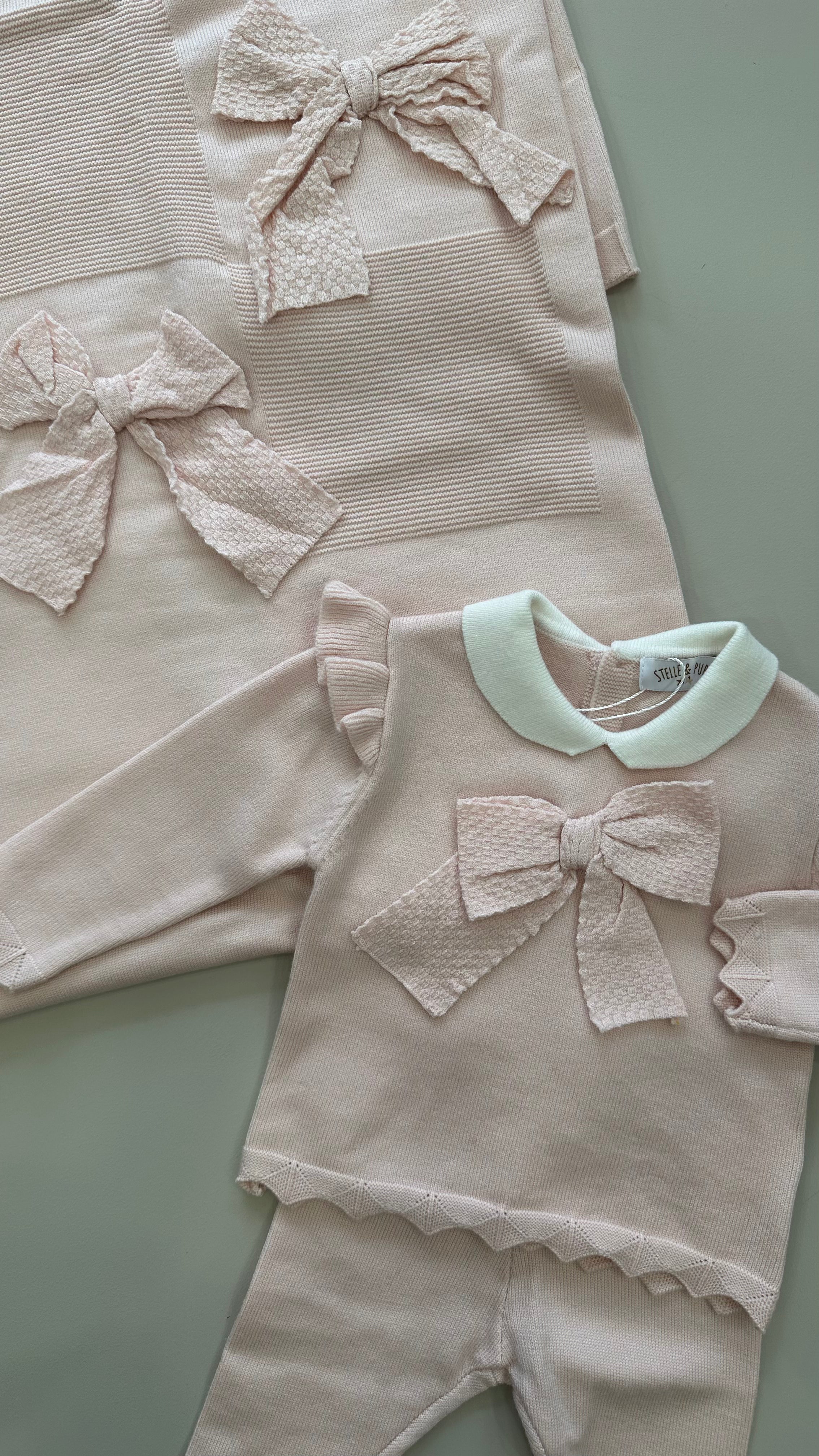 Set NASCITA STELLE FIOCCO 1-3M - ROSA