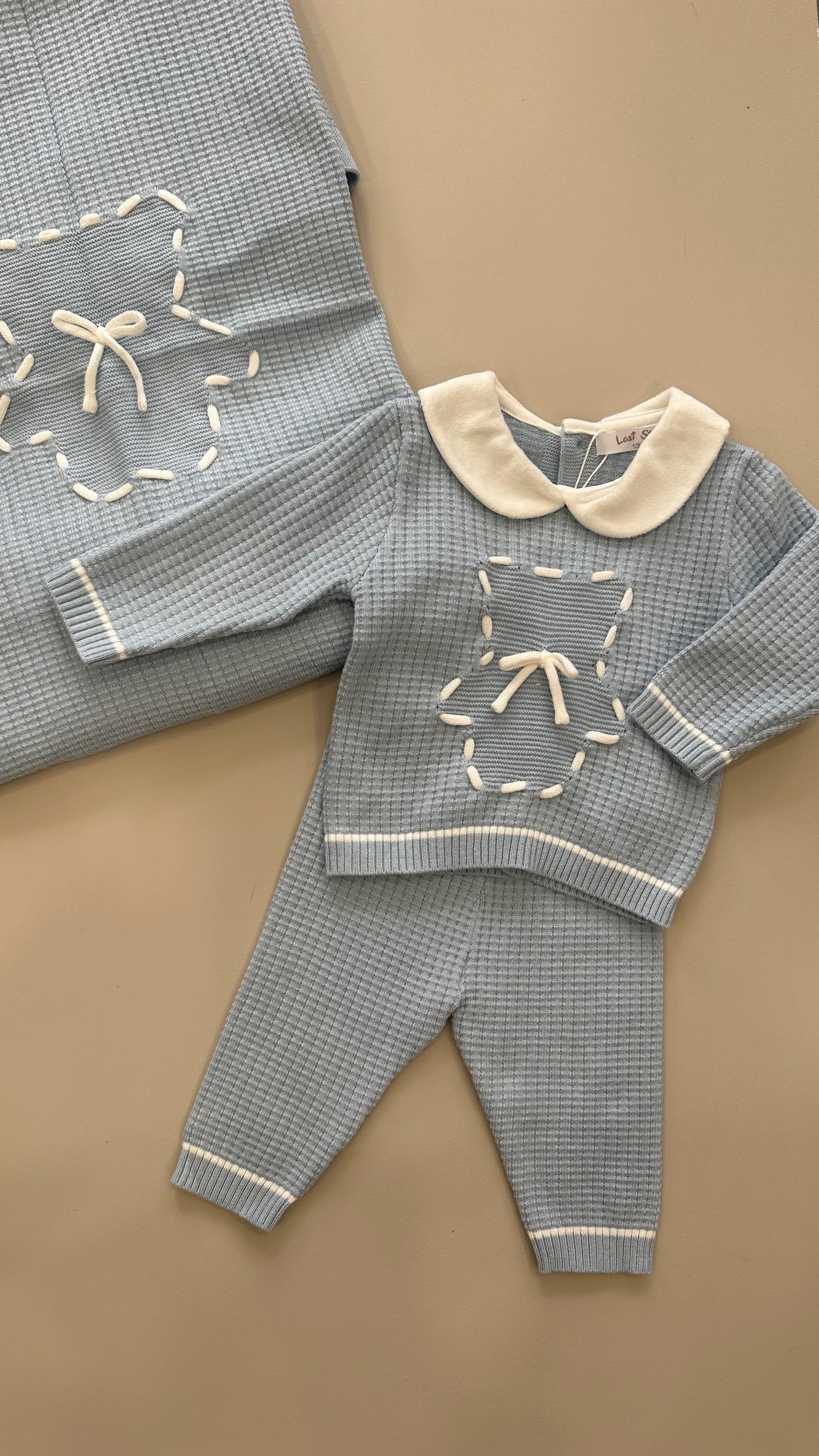 Set NASCITA ORSO TRAPUNTATO 1-3M - AZZURRO