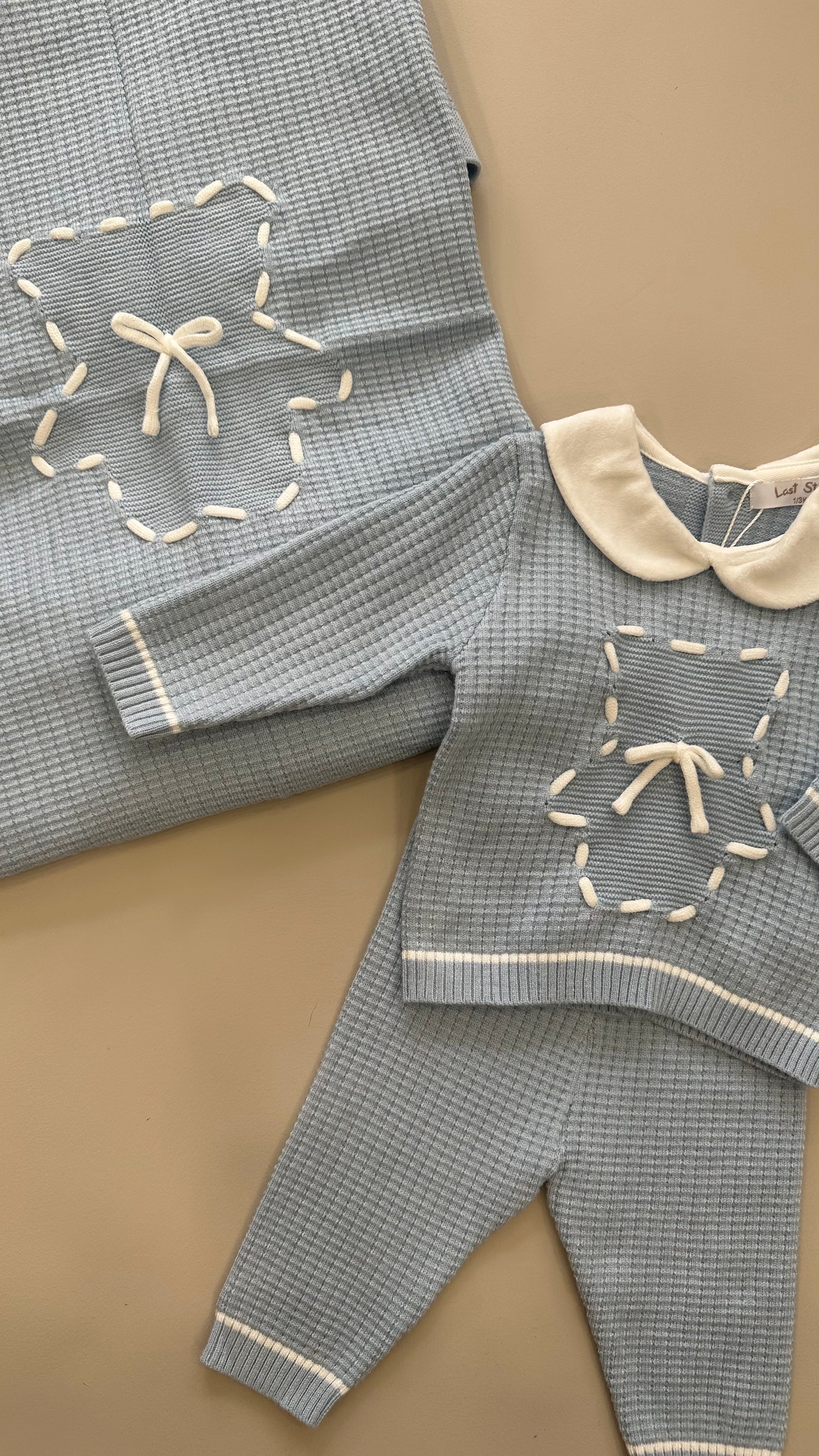 Set NASCITA ORSO TRAPUNTATO 1-3M - AZZURRO