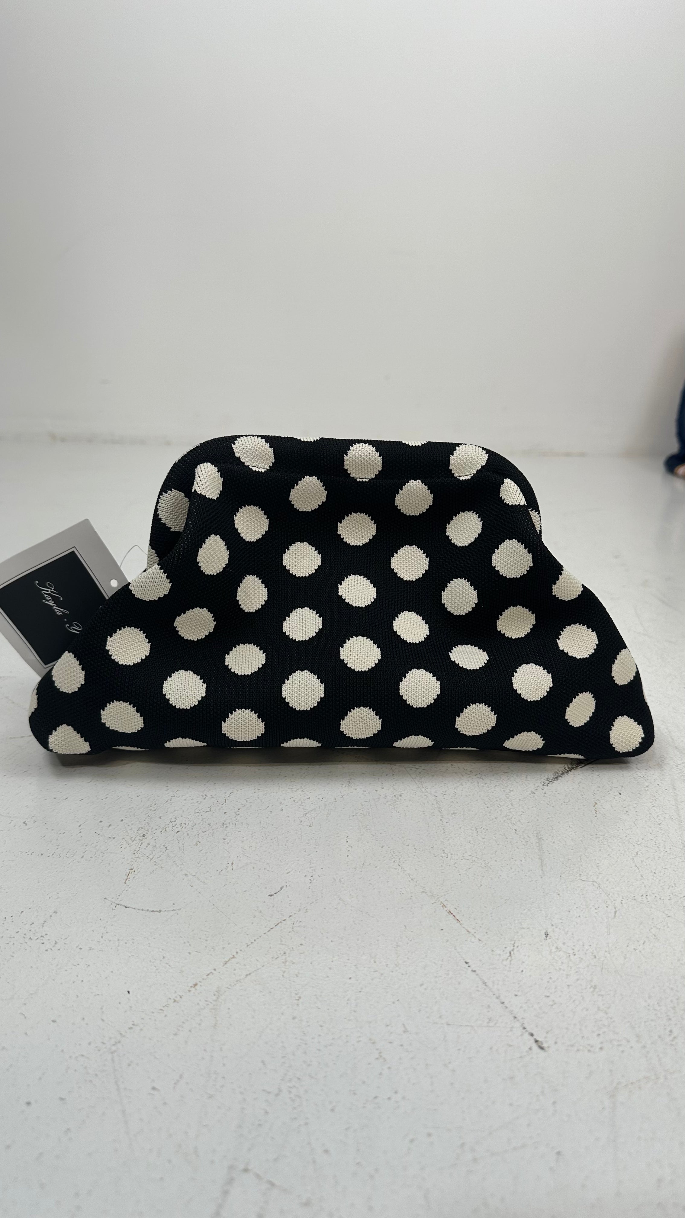 Clutch IN TESSUTO - NERO-BIANCO