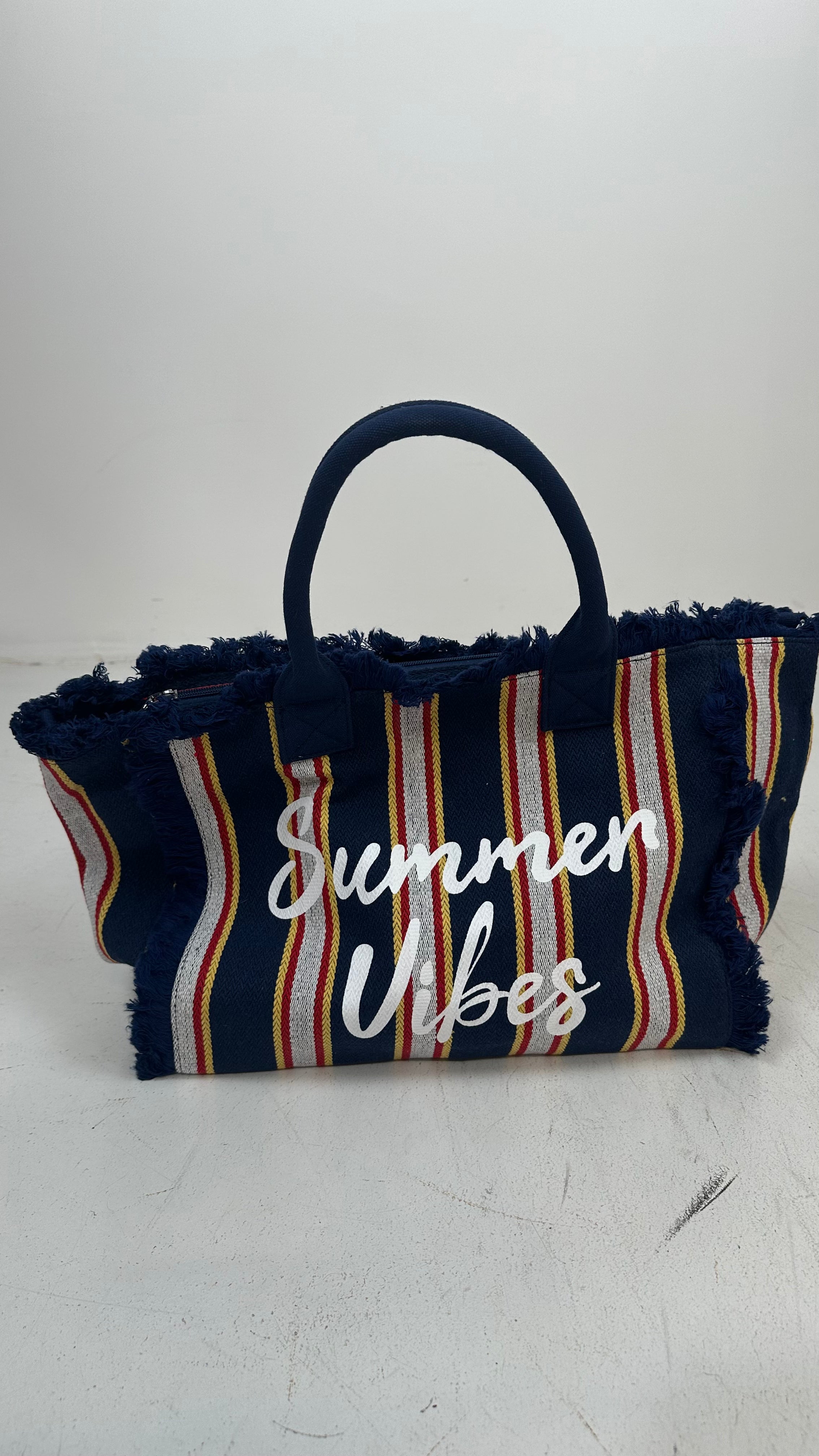 Borsa SUMMER VIBES A RIGHE - BLU