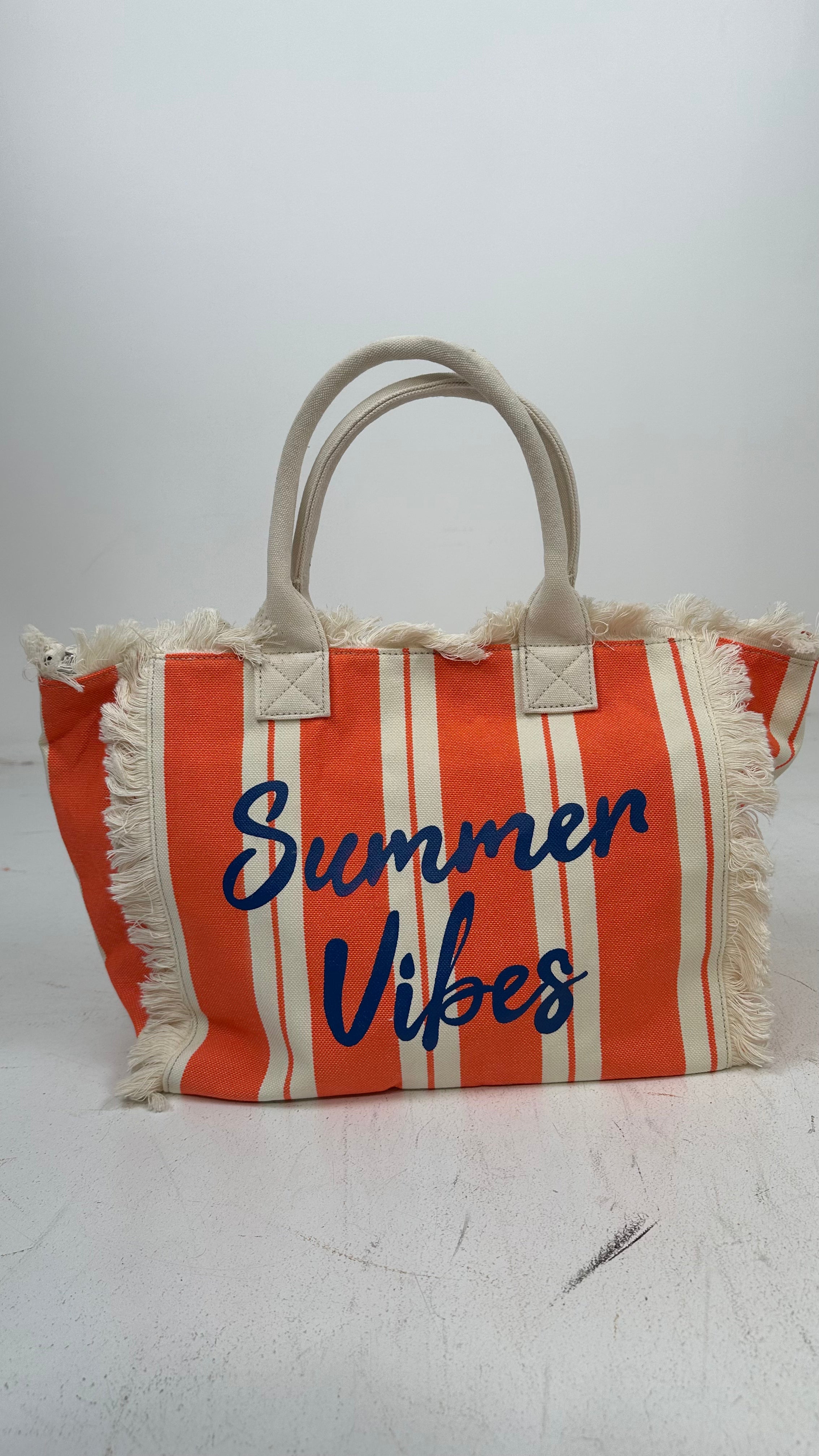 Borsa SUMMER VIBES A RIGHE - ARANCIO