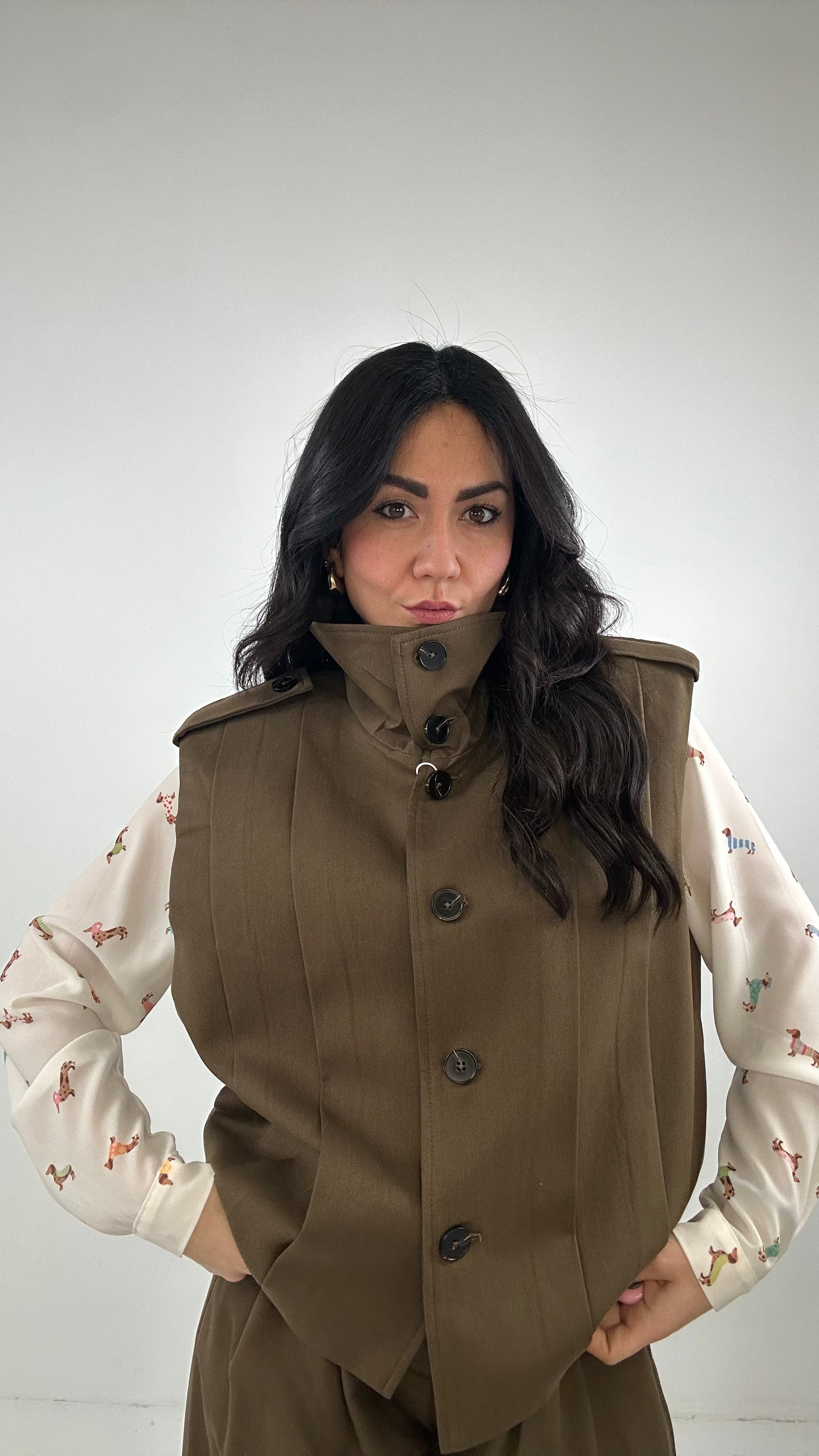 Completo CON GILET - MARRONE