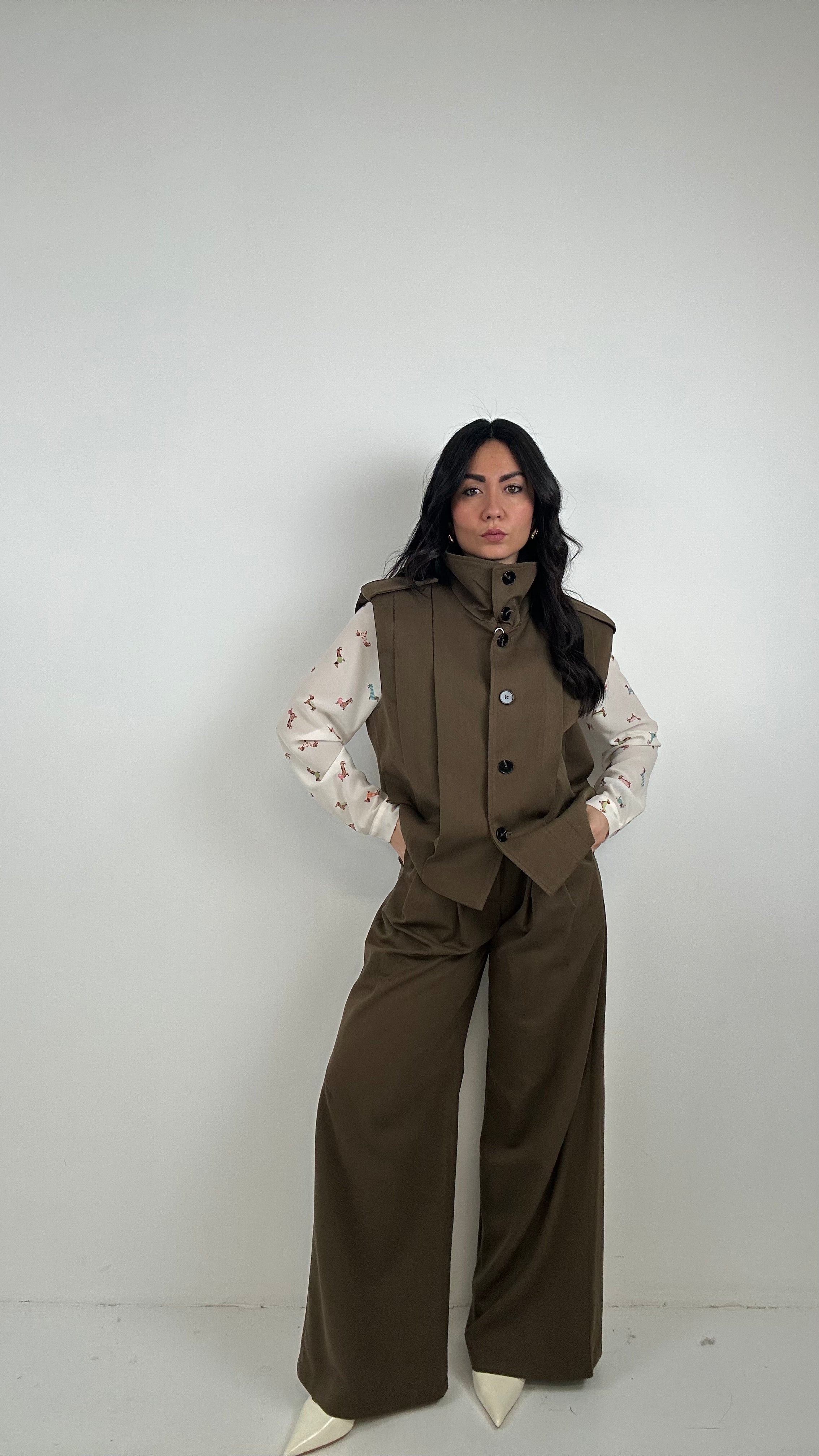 Completo CON GILET - MARRONE