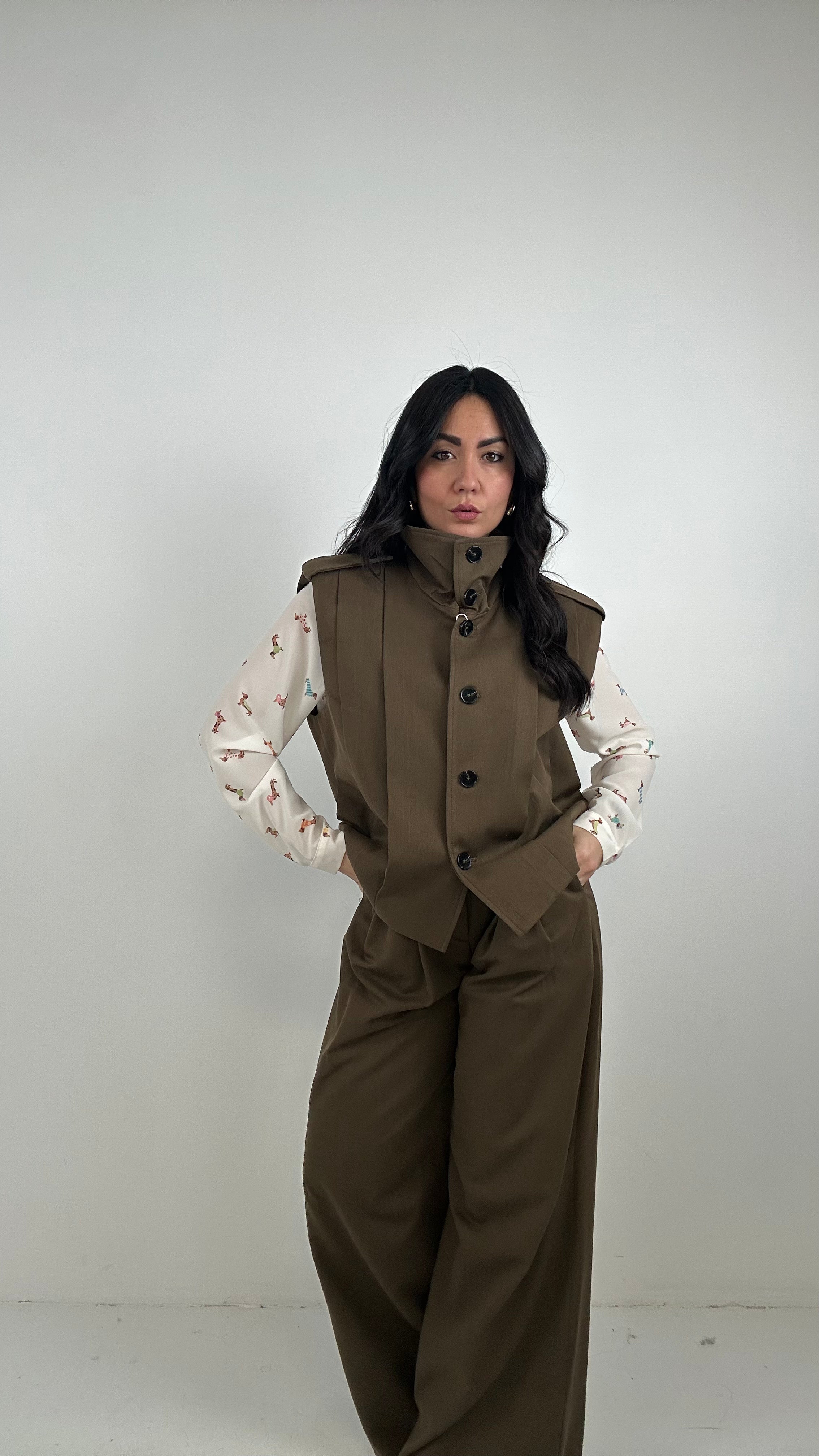 Completo CON GILET - MARRONE