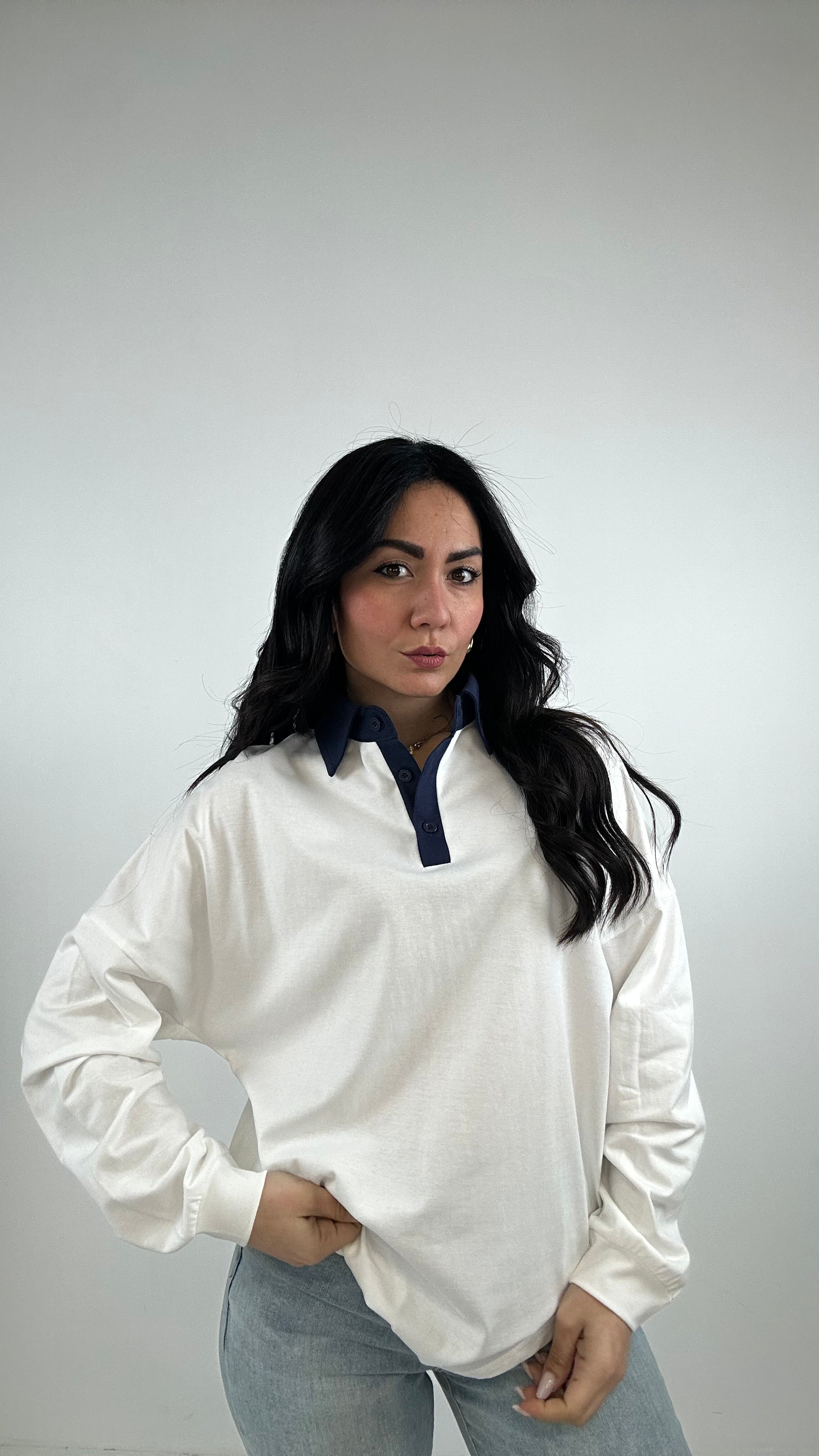 Maglia CON COLLETTO - BIANCO