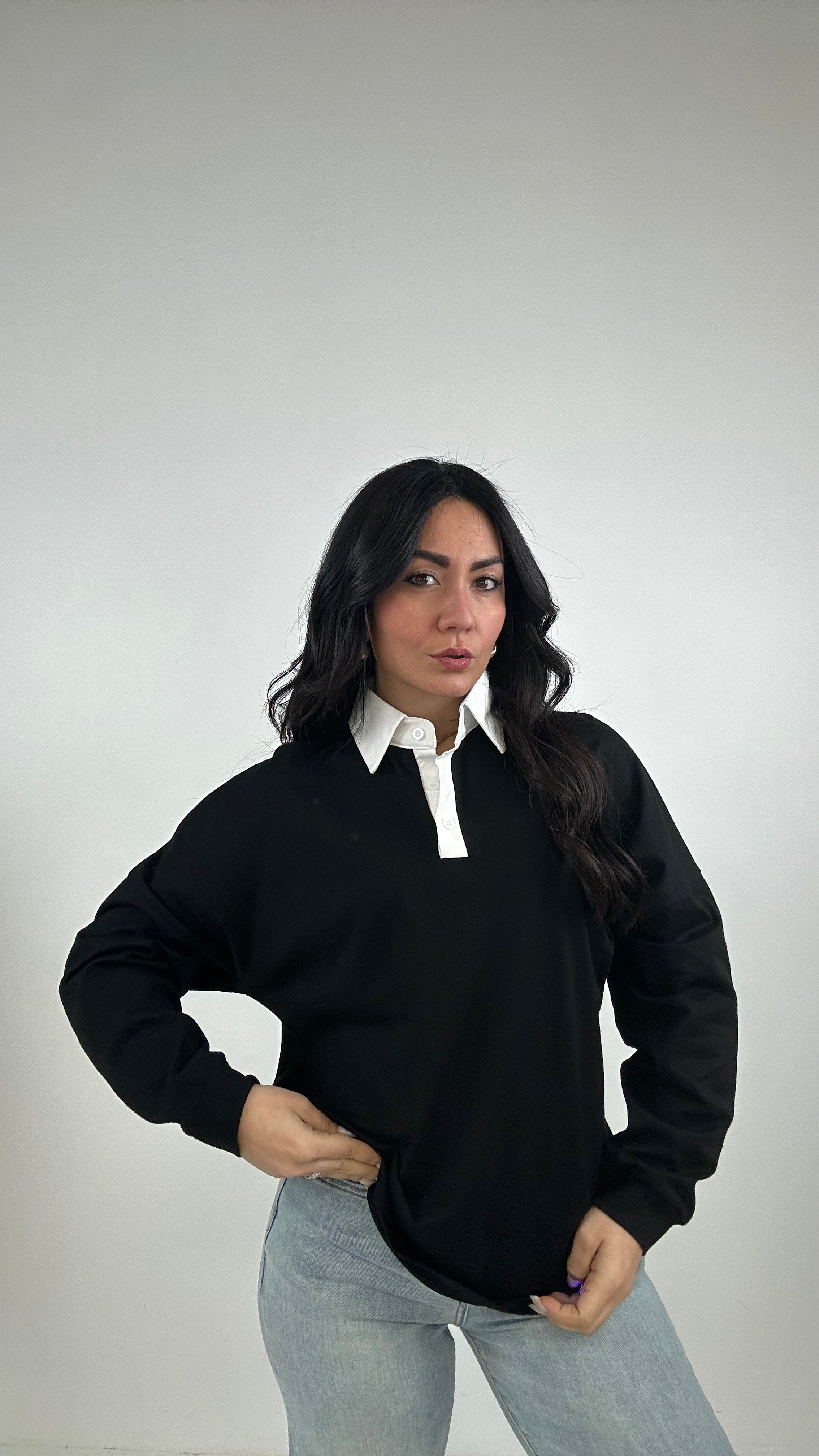 Maglia CON COLLETTO - NERO