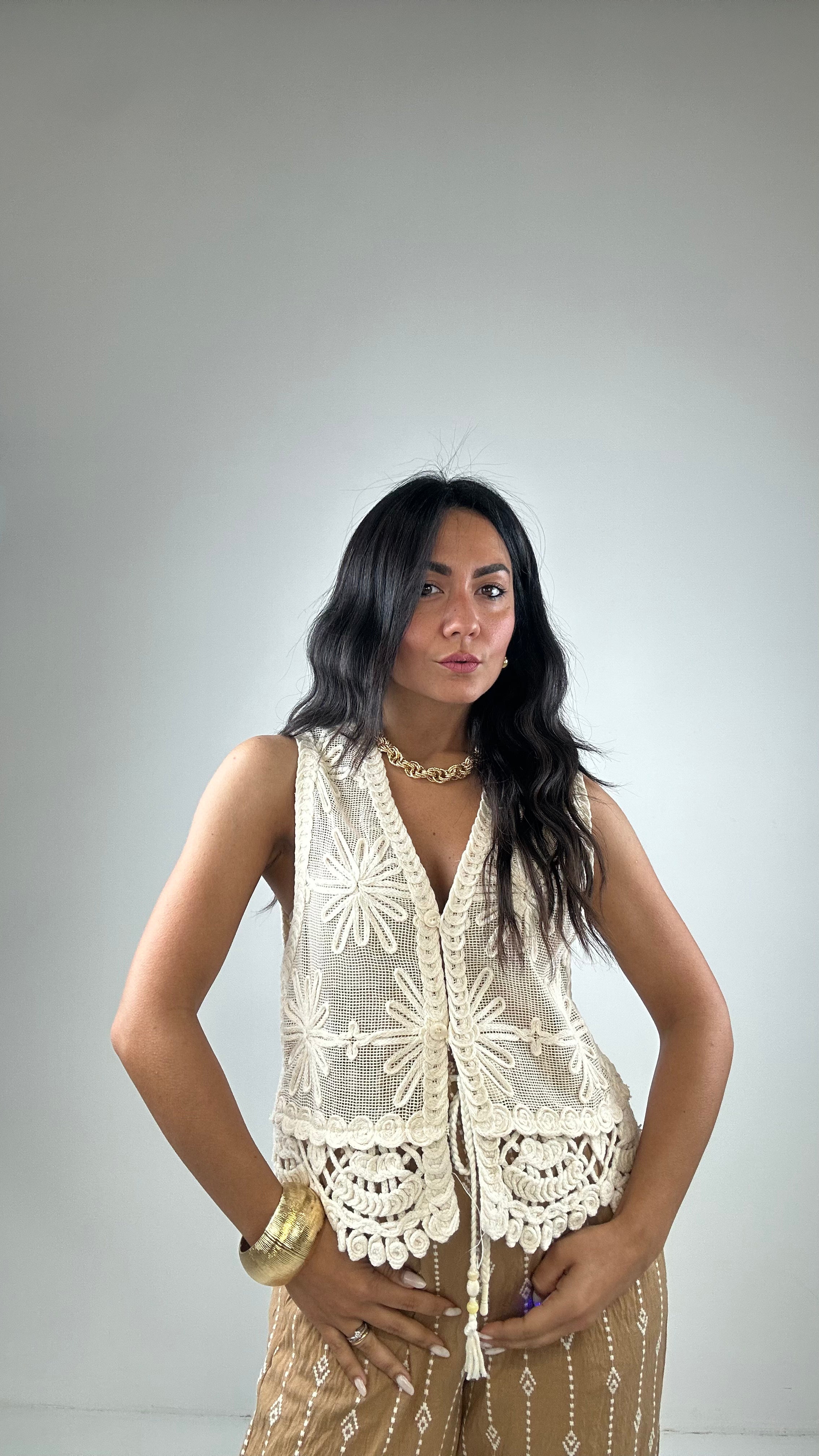 Gilet MACRAME' - PANNA