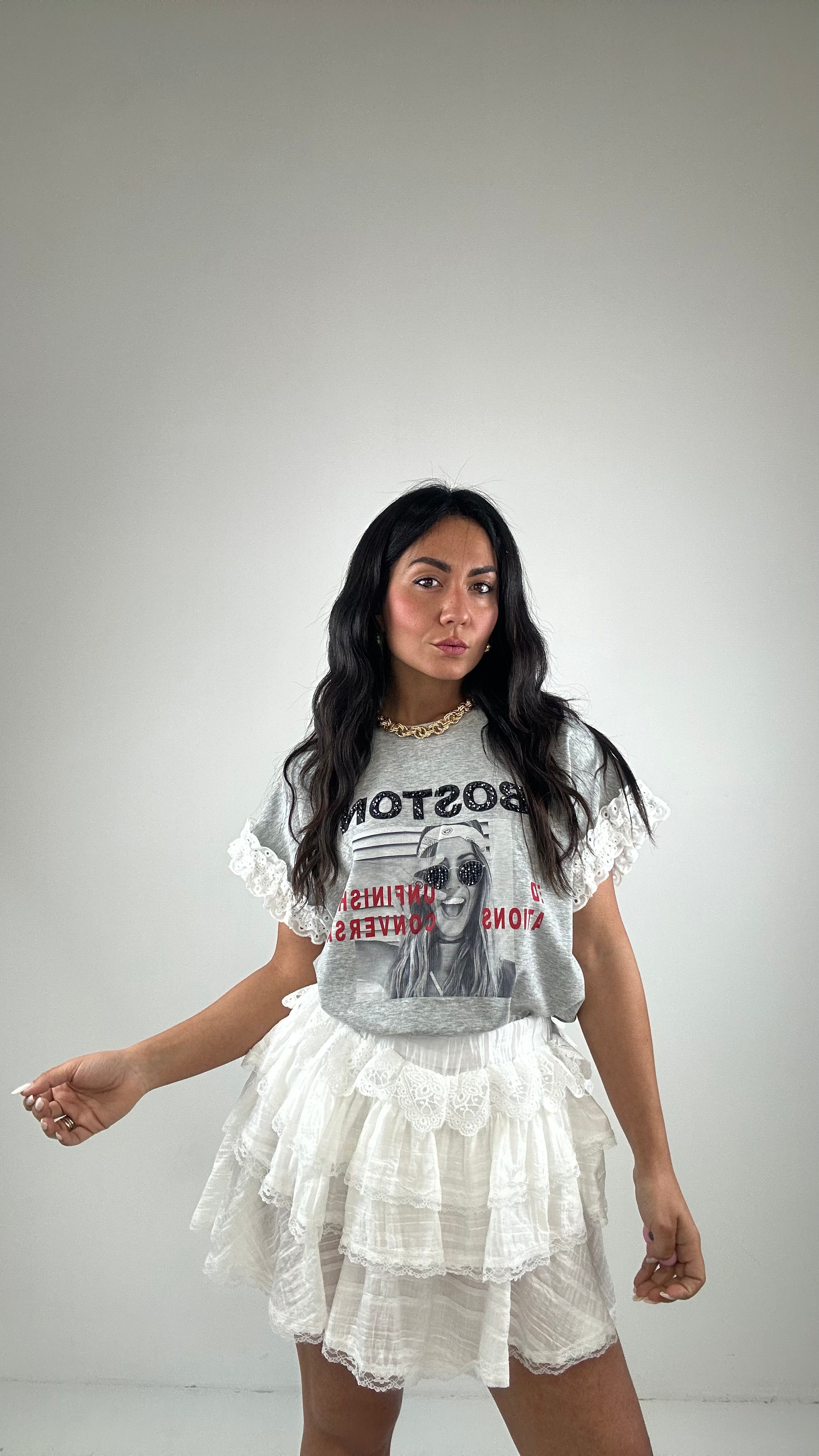 T-shirt BOSTON - GRIGIO