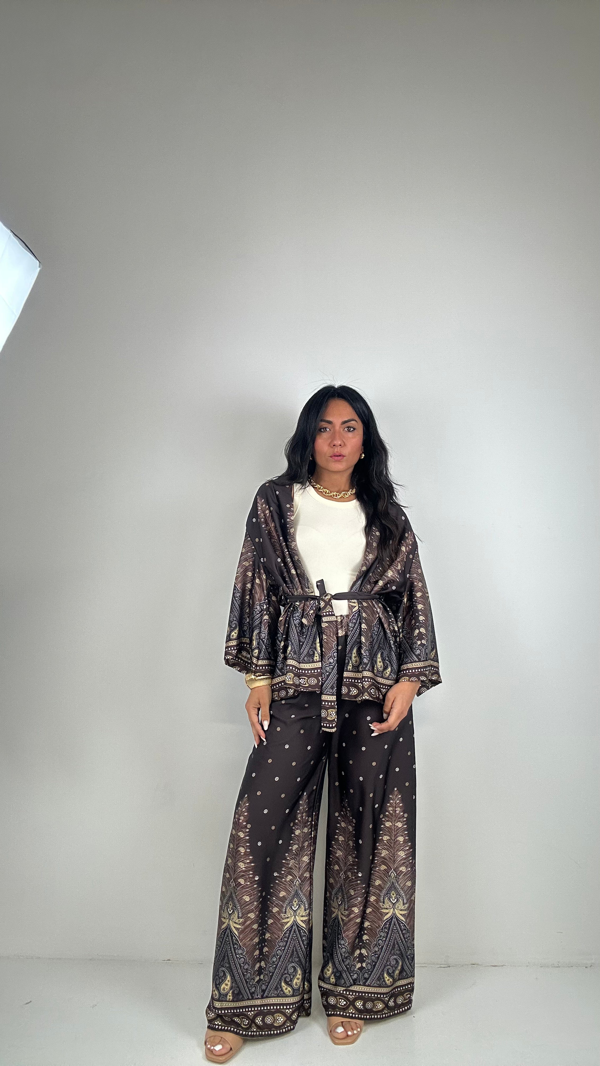 Completo KIMONO - MARRONE