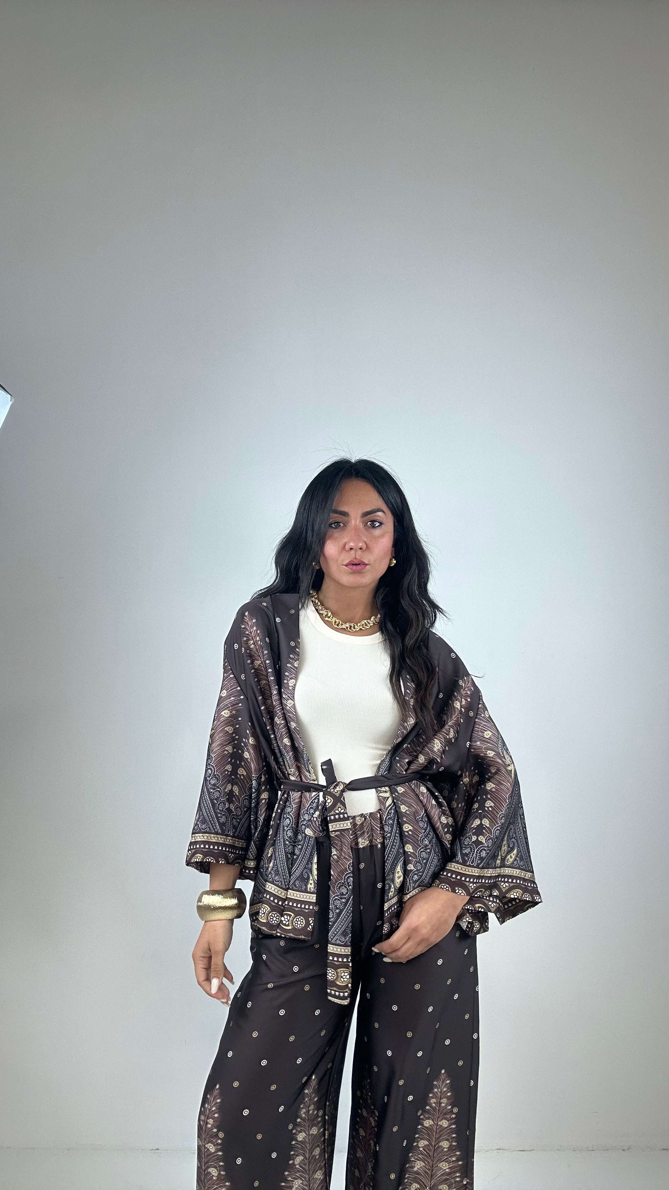 Completo KIMONO - MARRONE
