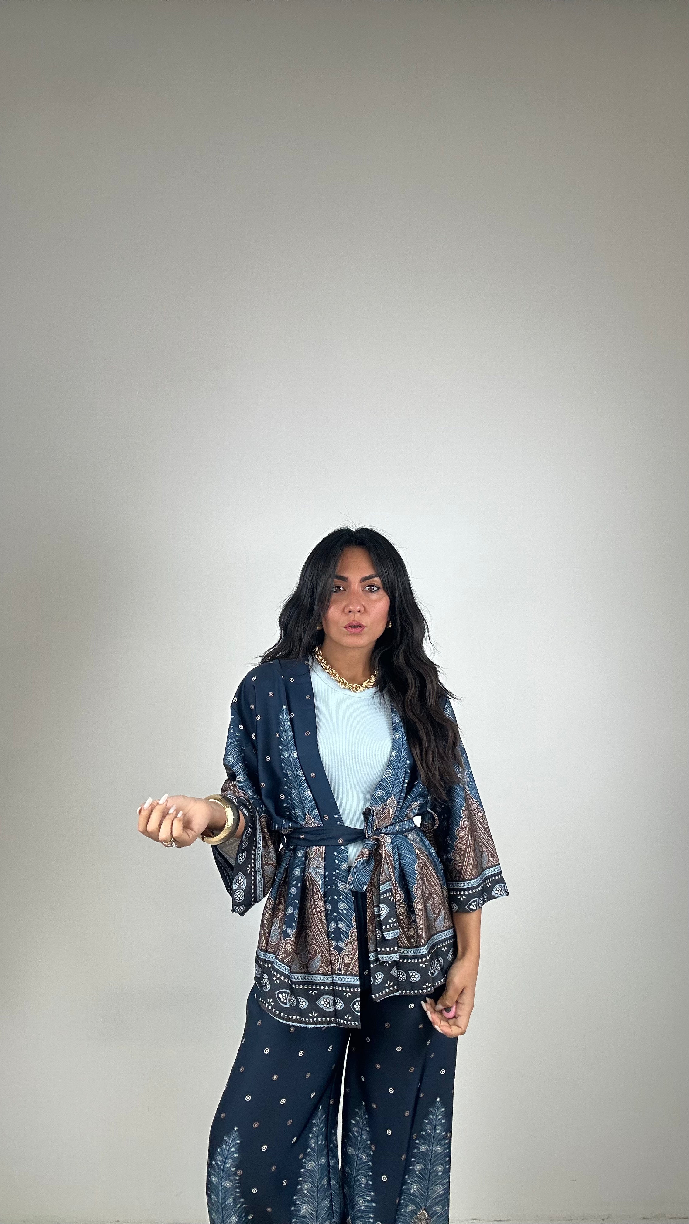Completo KIMONO - BLU