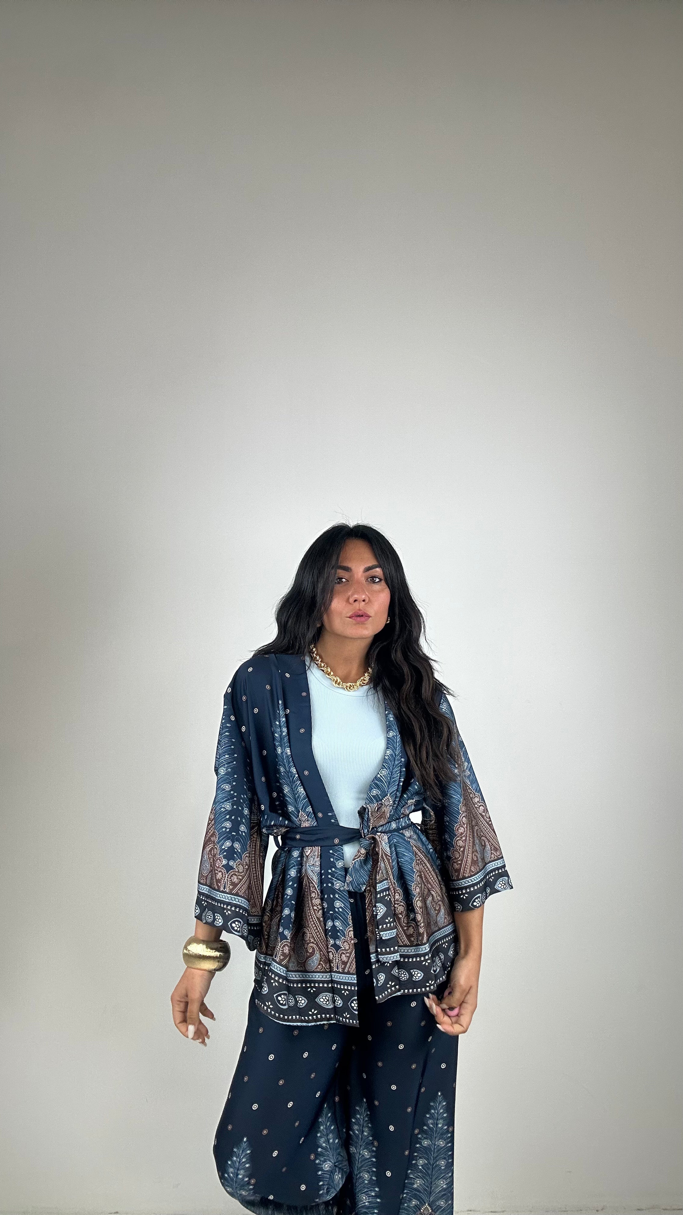 Completo KIMONO - BLU